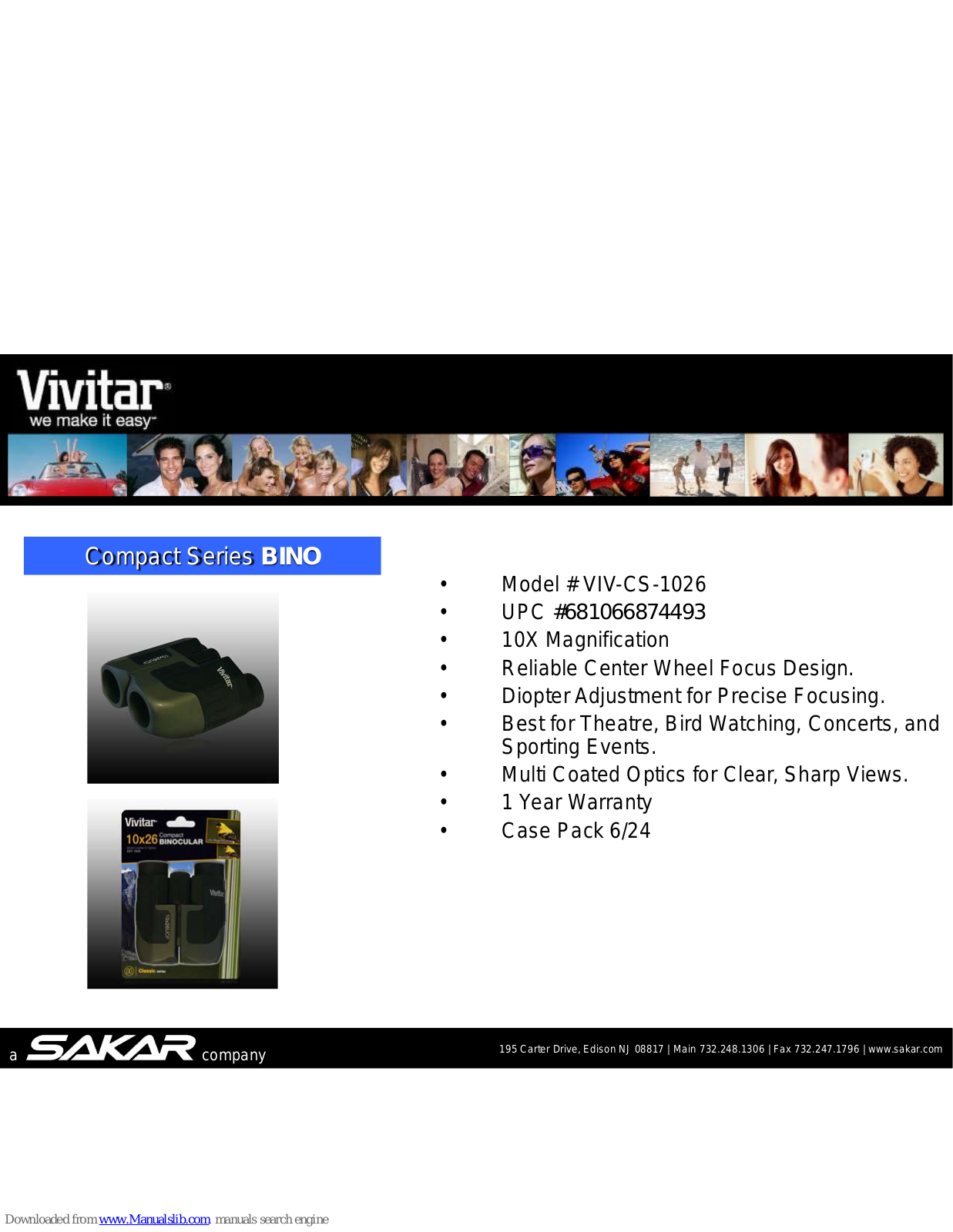 Vivitar CS-1026, VIV-CS-1026 Specifications