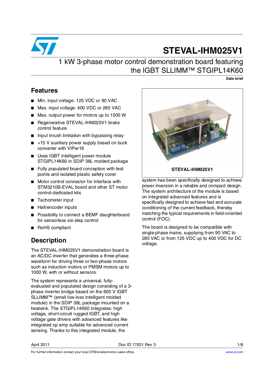 ST IHM025V1 User Manual