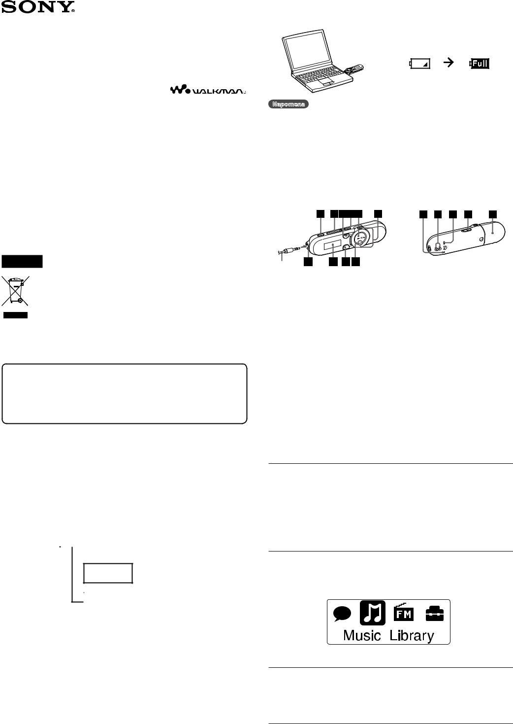 Sony NWZ-B153F, NWZ-B152F User Manual