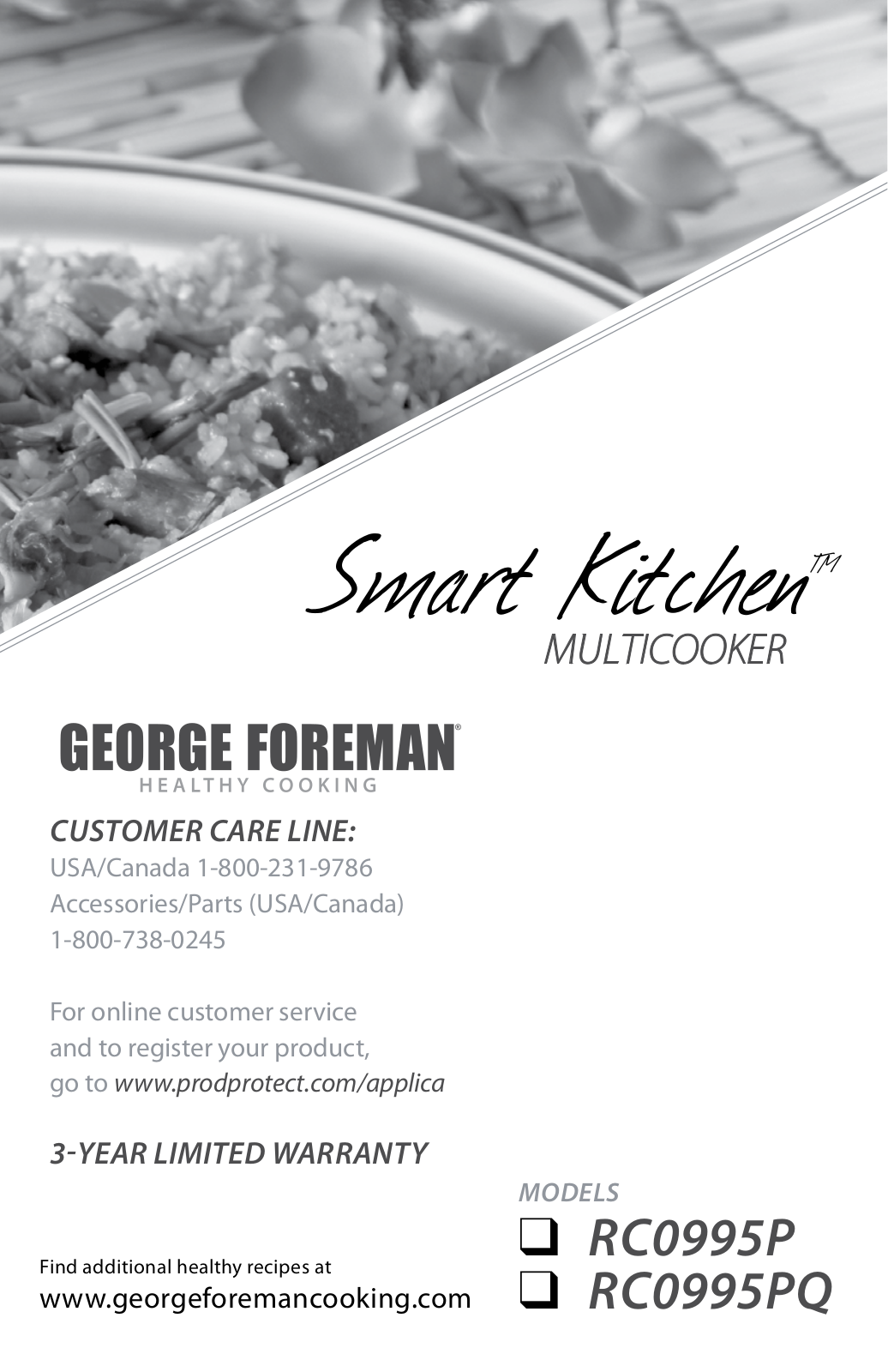 George Foreman RC0995P, RC0995PQ Owner's Manual