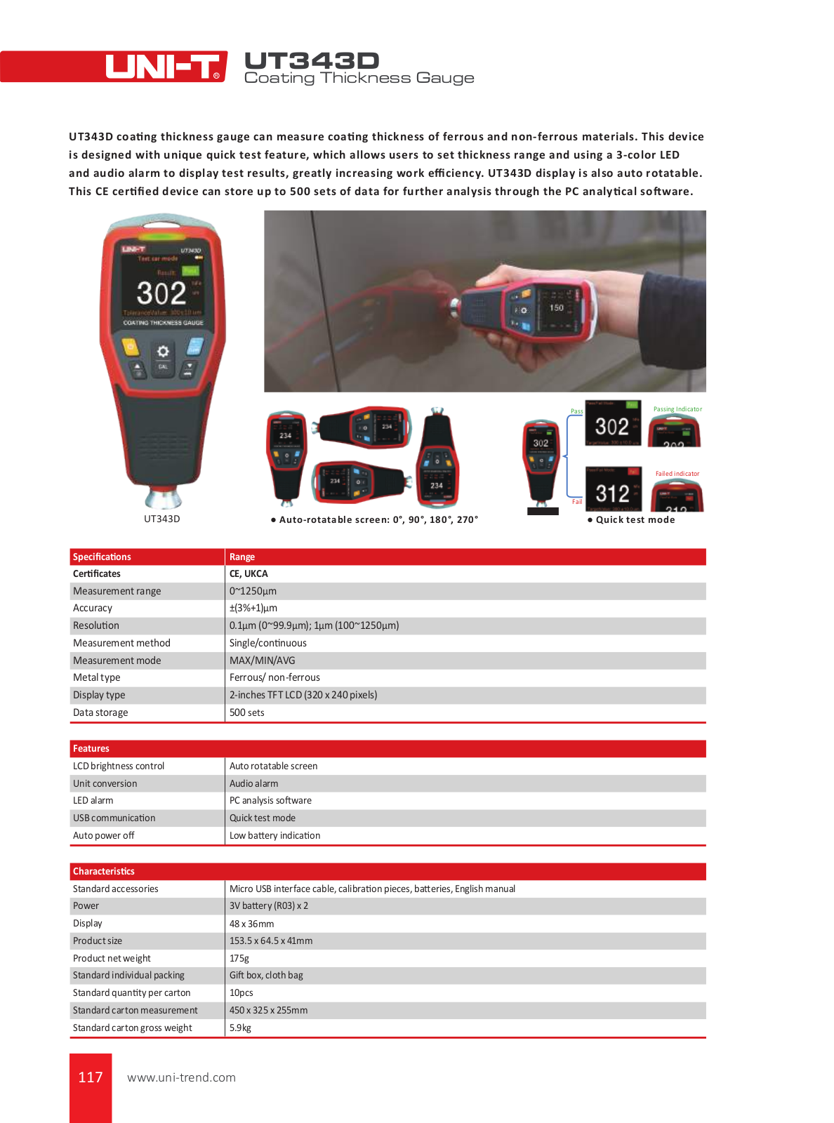 UNI-T UT343D User guide - ManualMachine.com