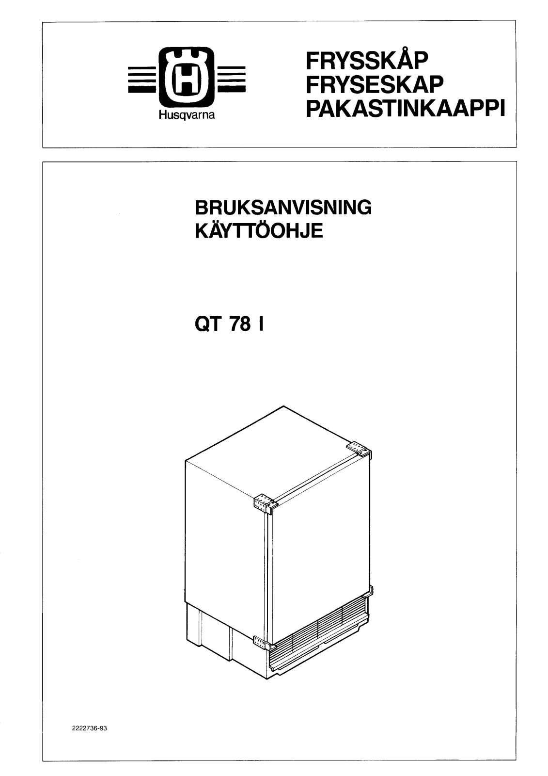 Husqvarna QT78I User Manual