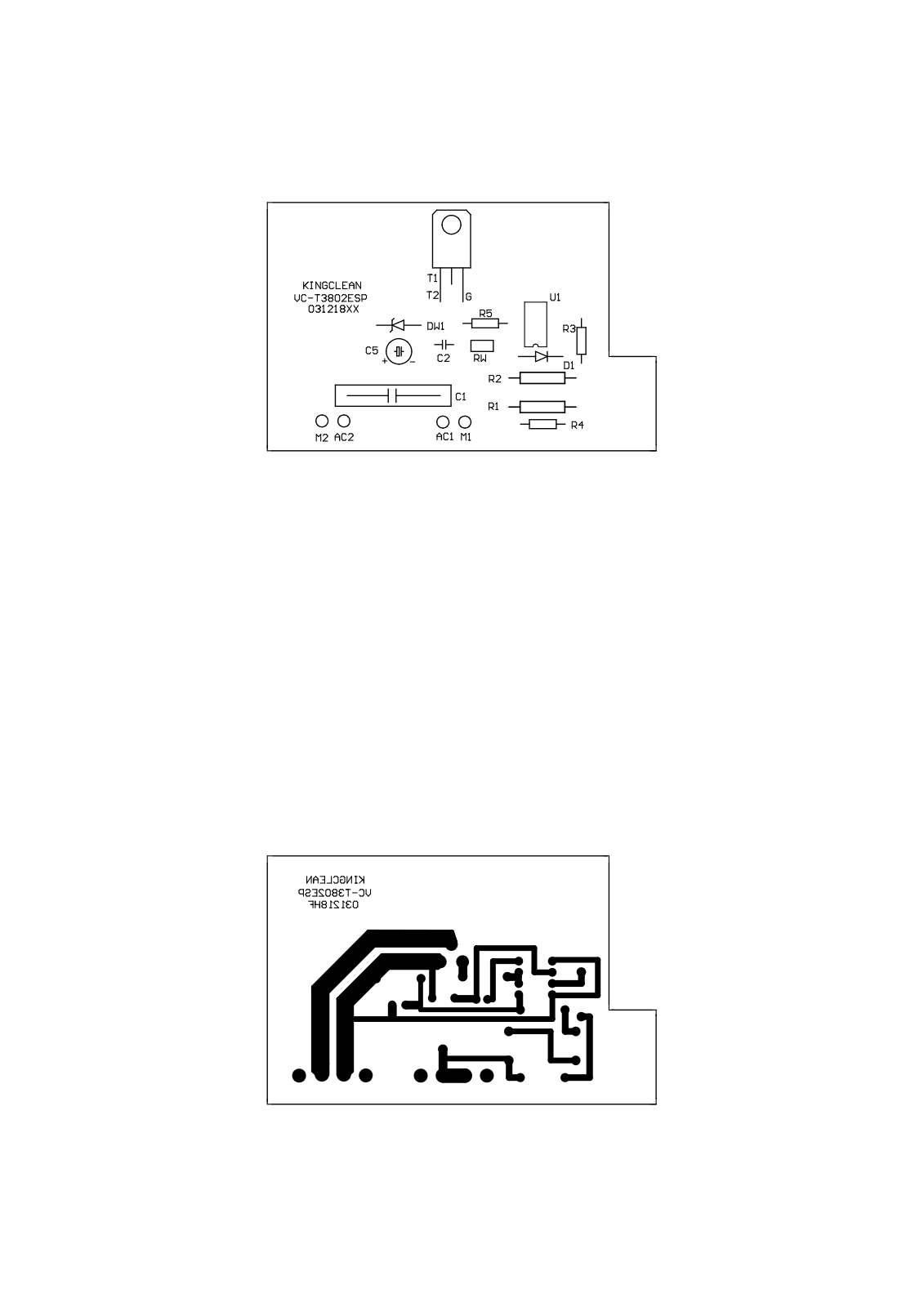 Vitek VC-T3802ESP PCB LAYOUT DIAGRAM