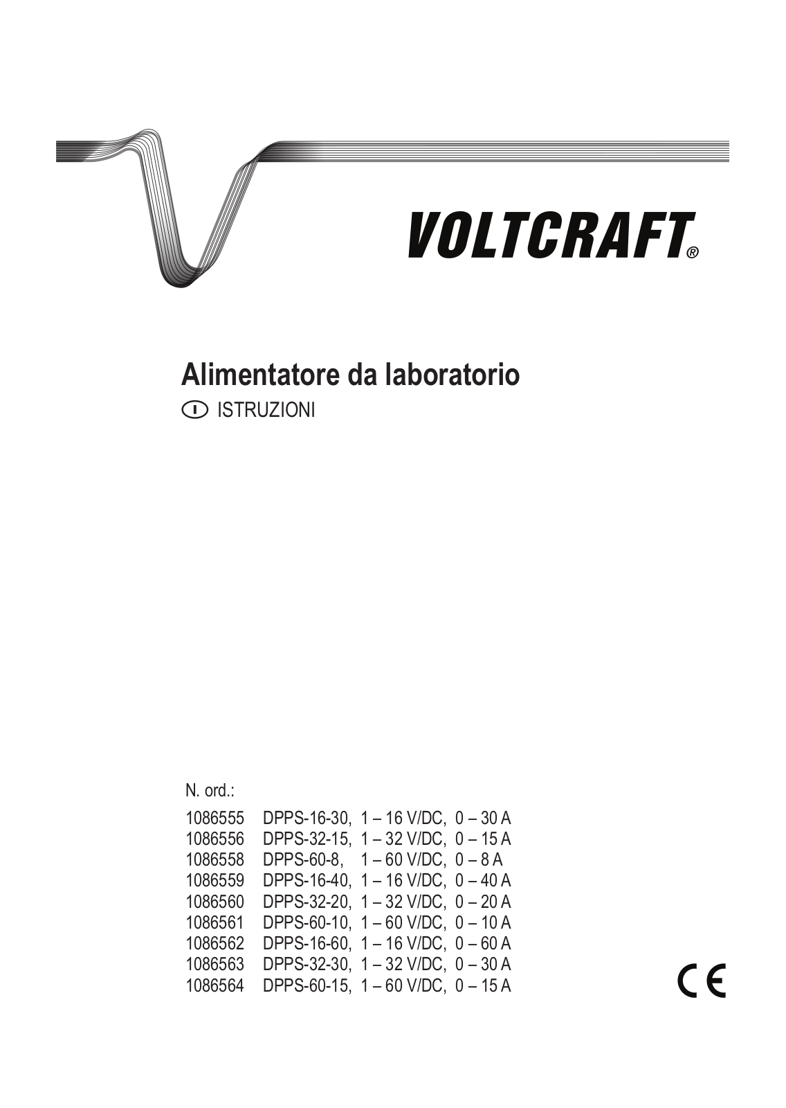 VOLTCRAFT DPPS-16-30, DPPS-32-15, DPPS-60-8, DPPS-16-40, DPPS-32-20 User guide