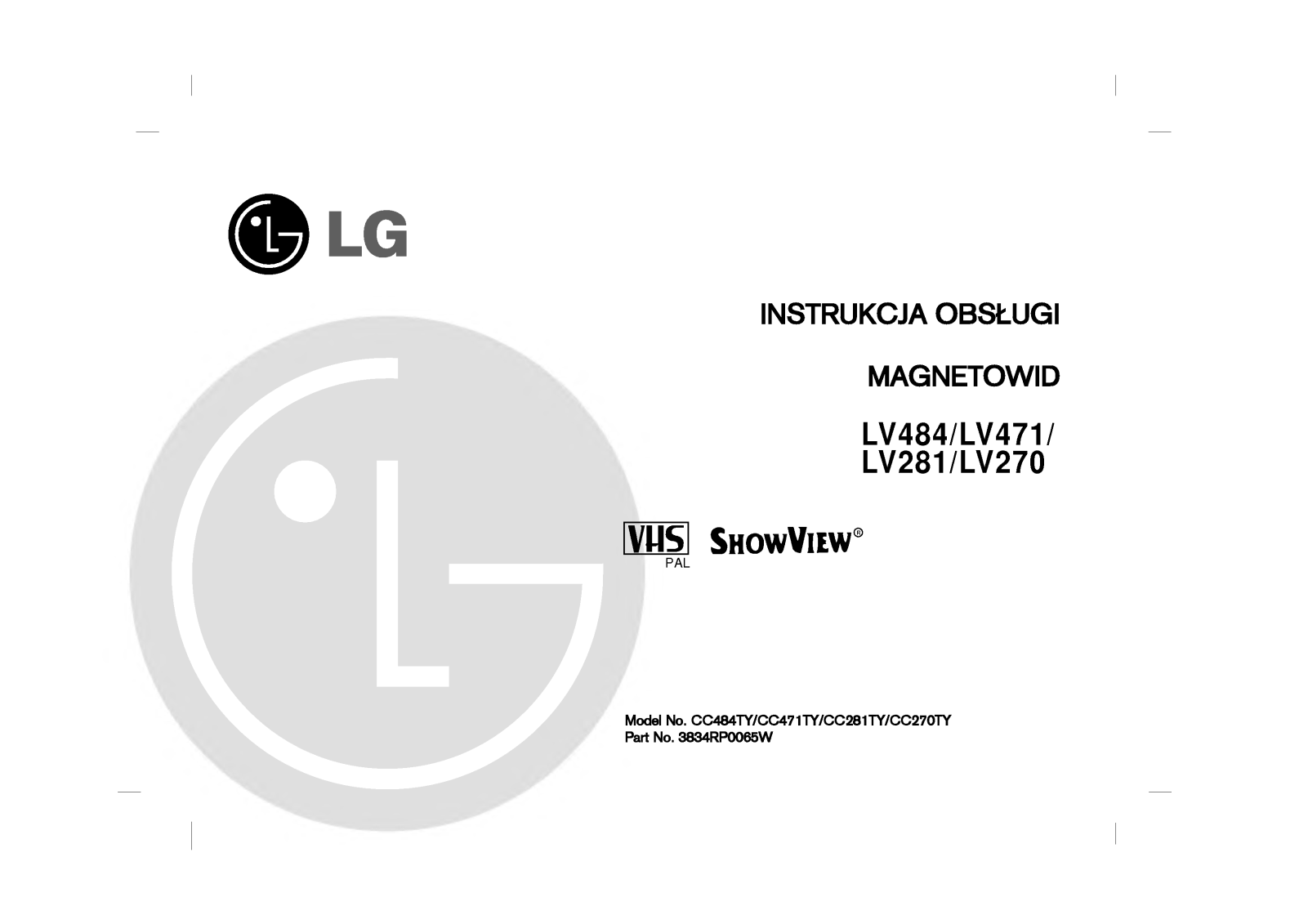 Lg LV484, LV281, LV471, LV270 Manual