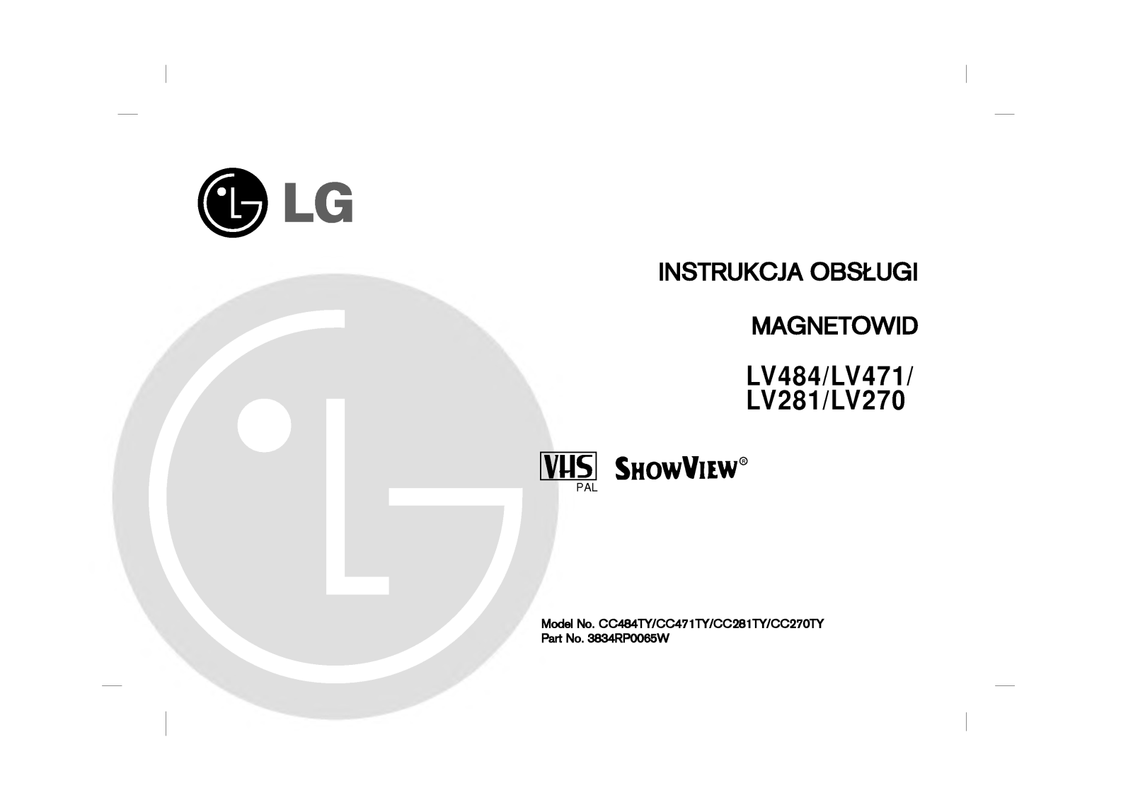 Lg LV484, LV281, LV471, LV270 User Manual