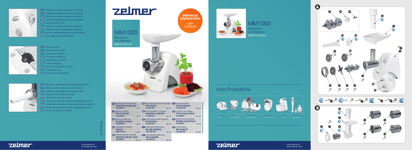 Zelmer MM1000.88, MM1000.82, MM1000.84, MM1000.83, MM1000.80 User Manual