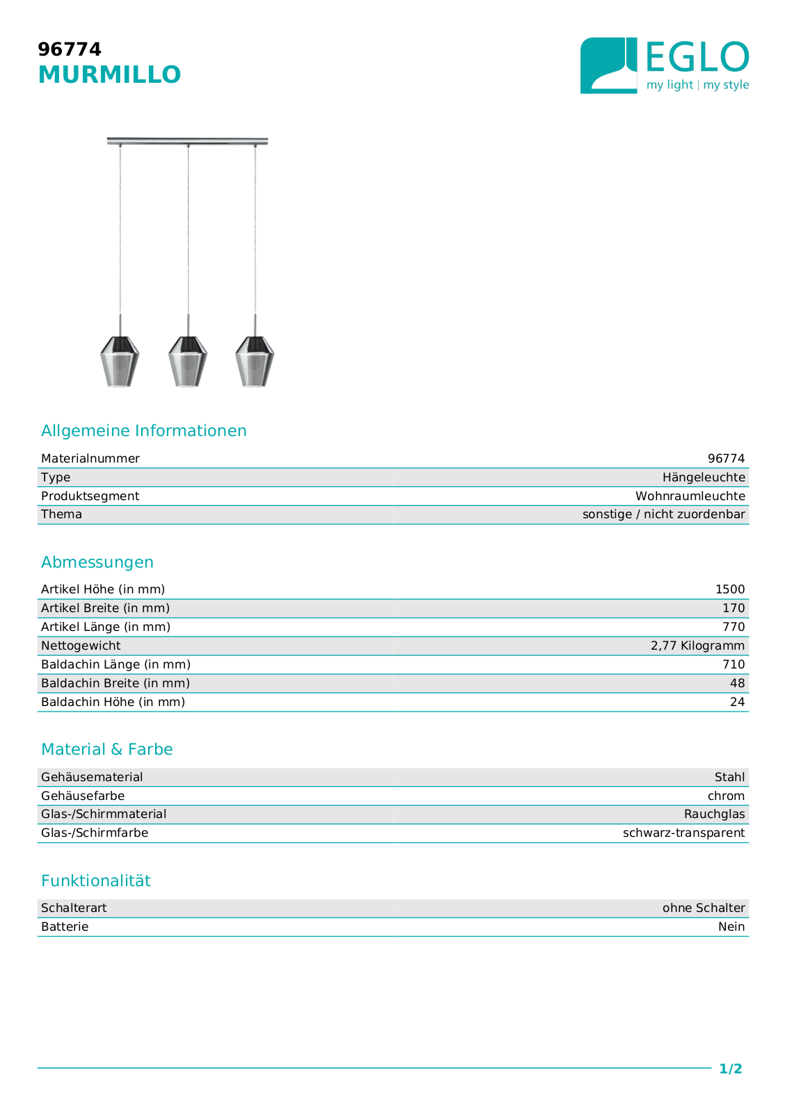 Eglo 96774 Service Manual