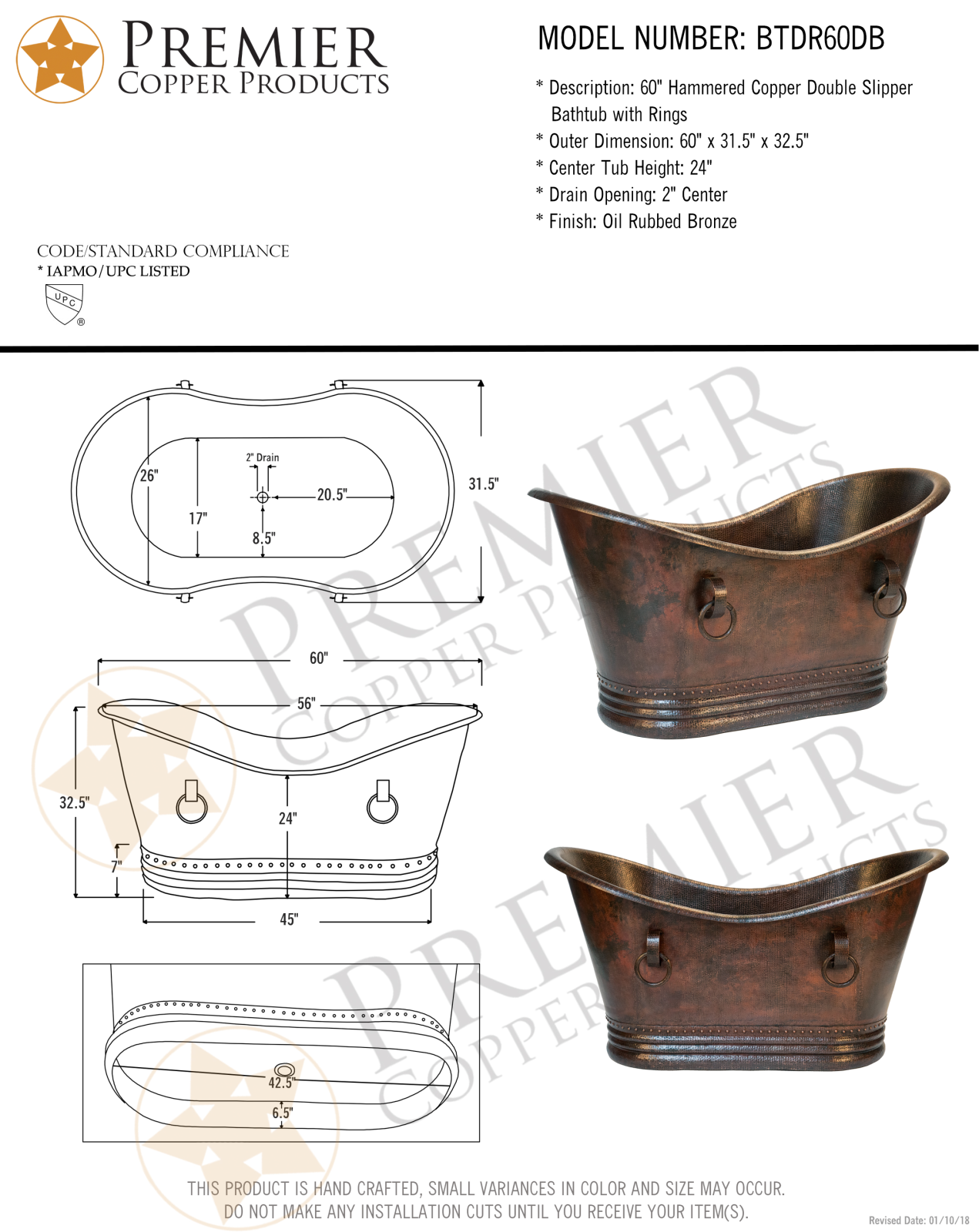 Premier Copper Products IER1637 Specifications - ManualMachine.com