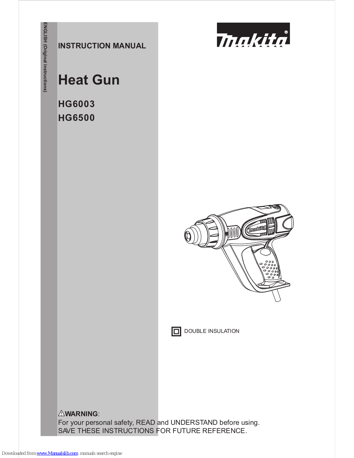 Makita G6003, G6500 Instruction Manual