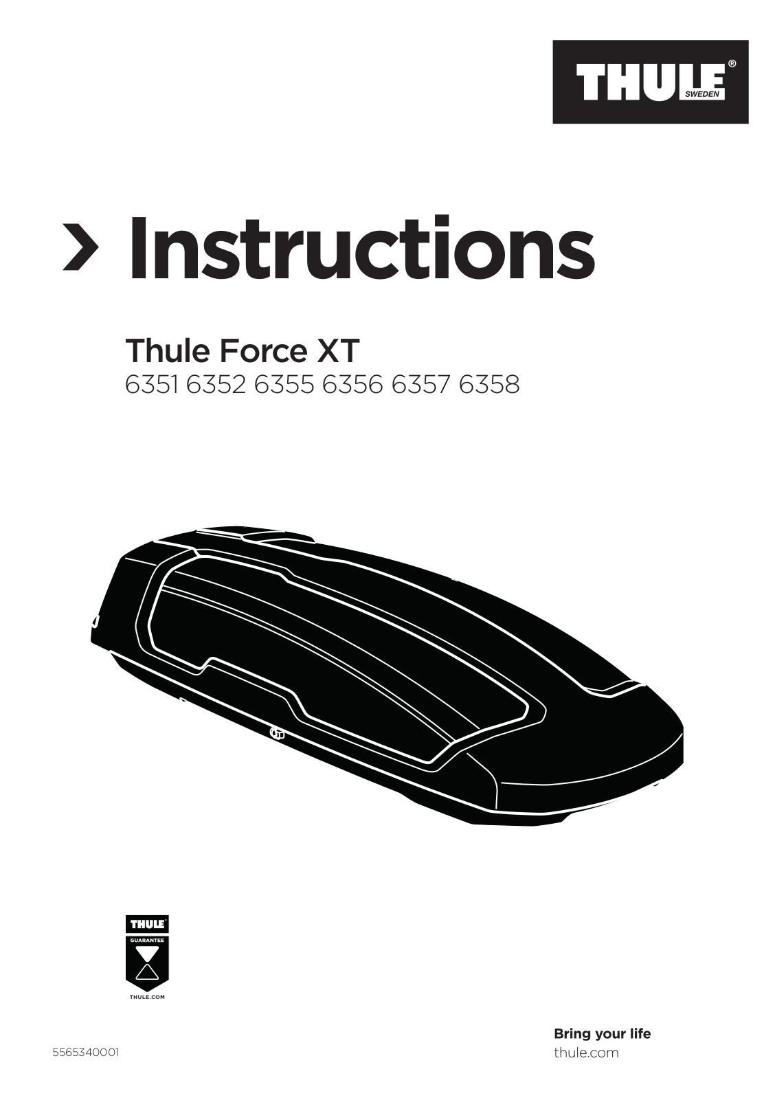 Thule Force XT, 6351, 6352, 6355, 6356 User guide - ManualMachine.com