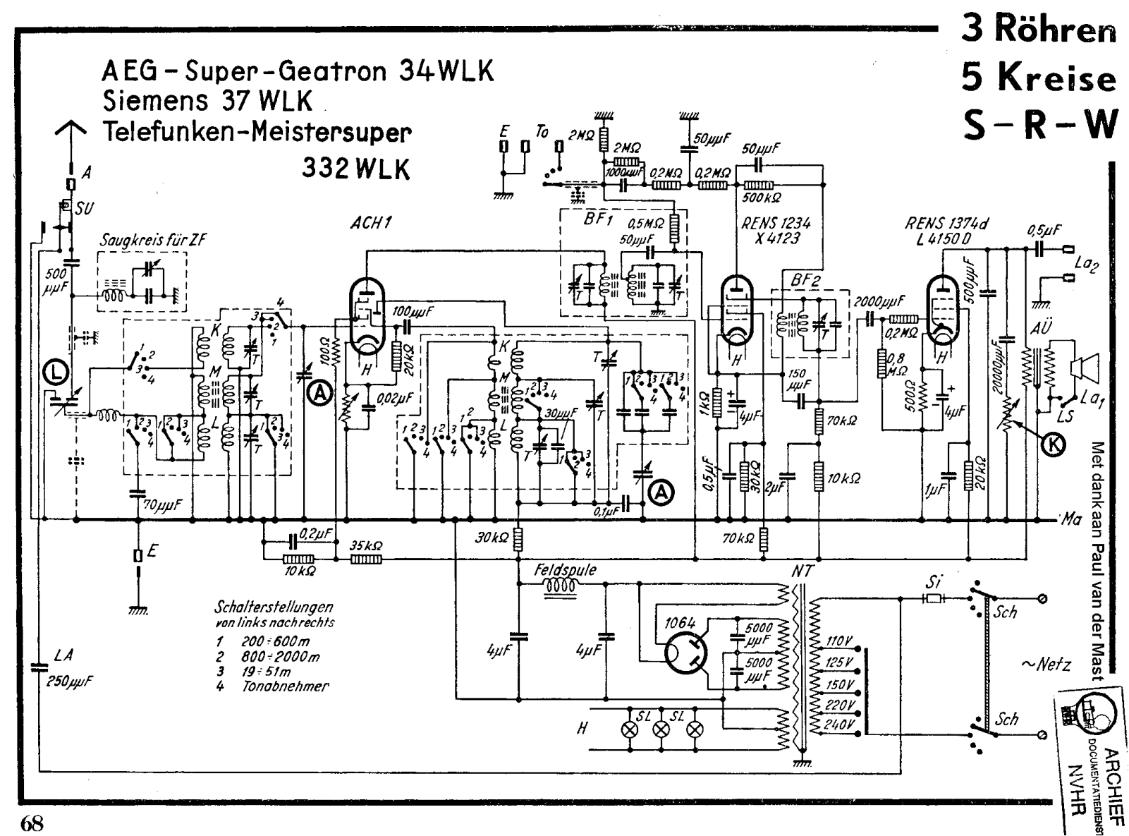 AEG 34wlk schematic