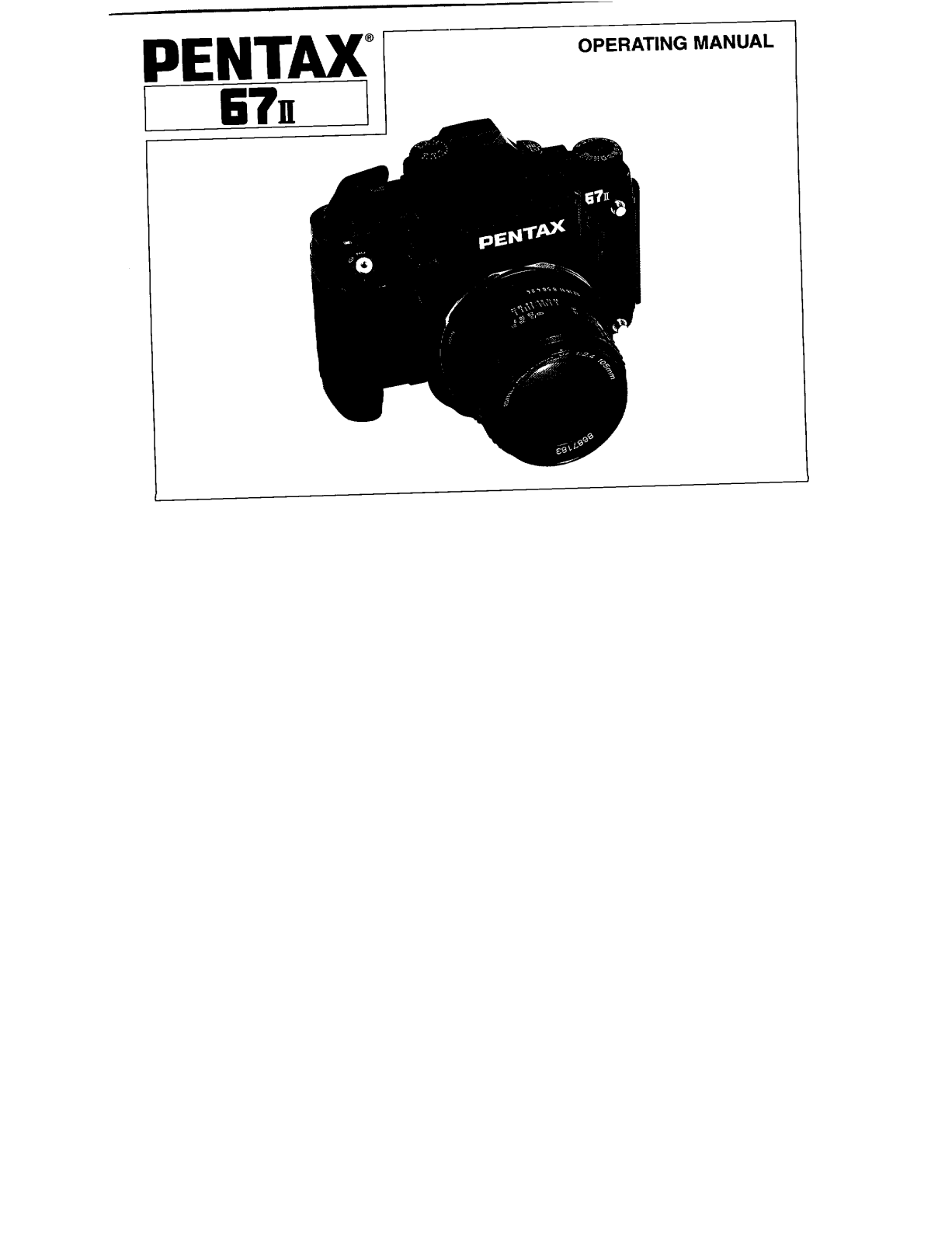 Pentax 67II User Manual