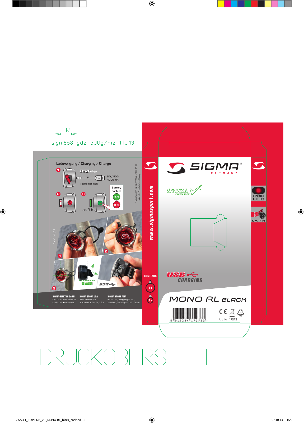 Sigma Sportster + Mono RL User Manual