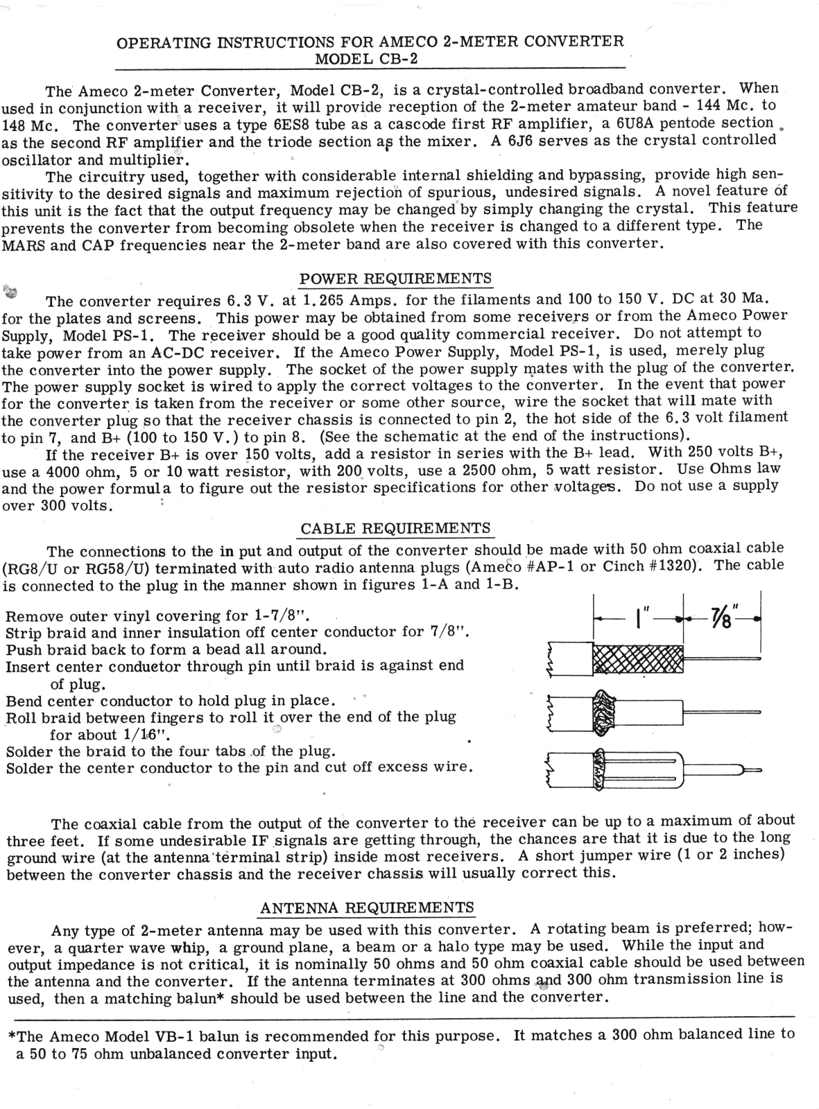 Ameco CB-2 User Manual