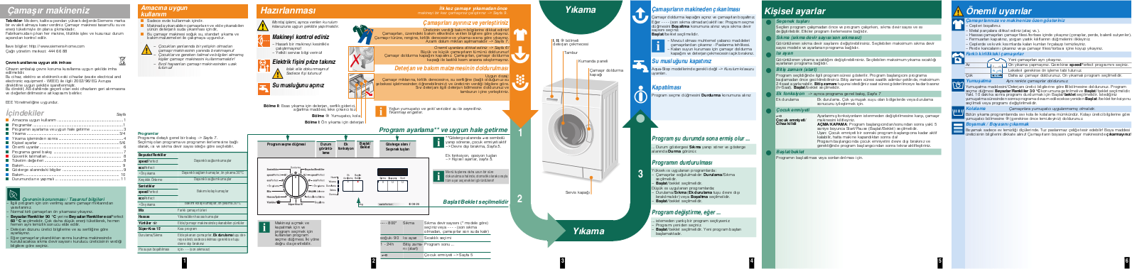 Siemens WM08E262TR User Manual