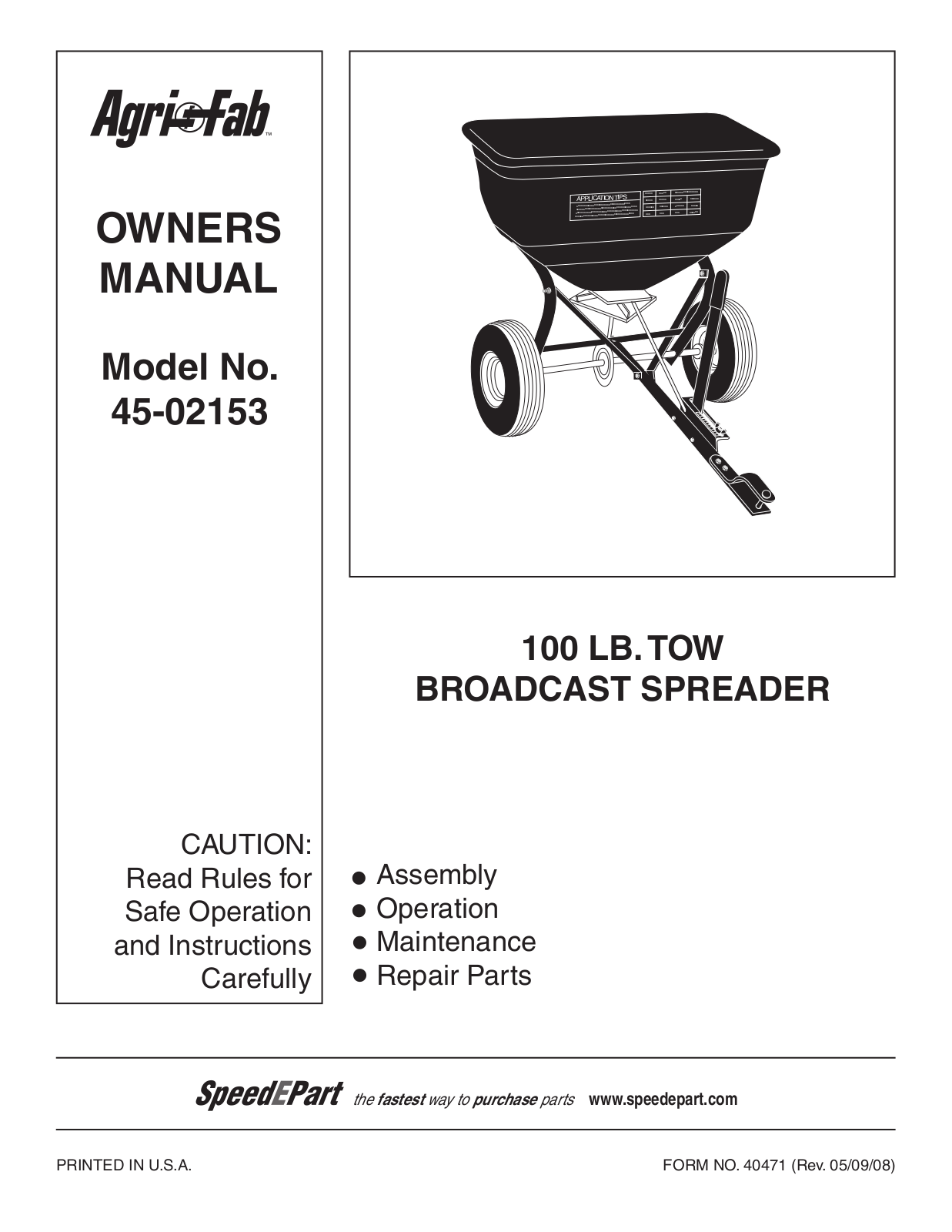 Sears 45-02153 User Manual