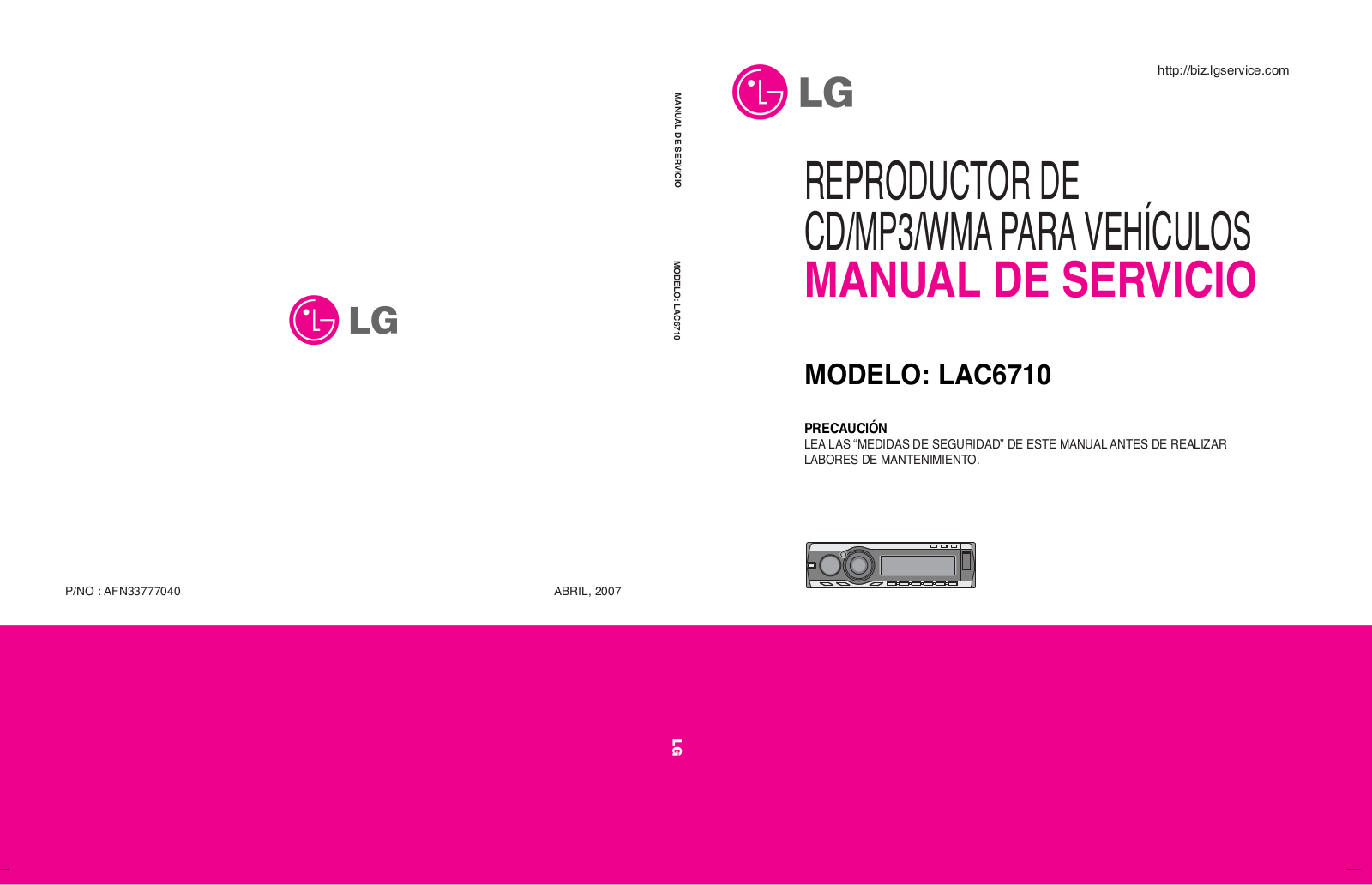 LG LAC6710 Service Manual