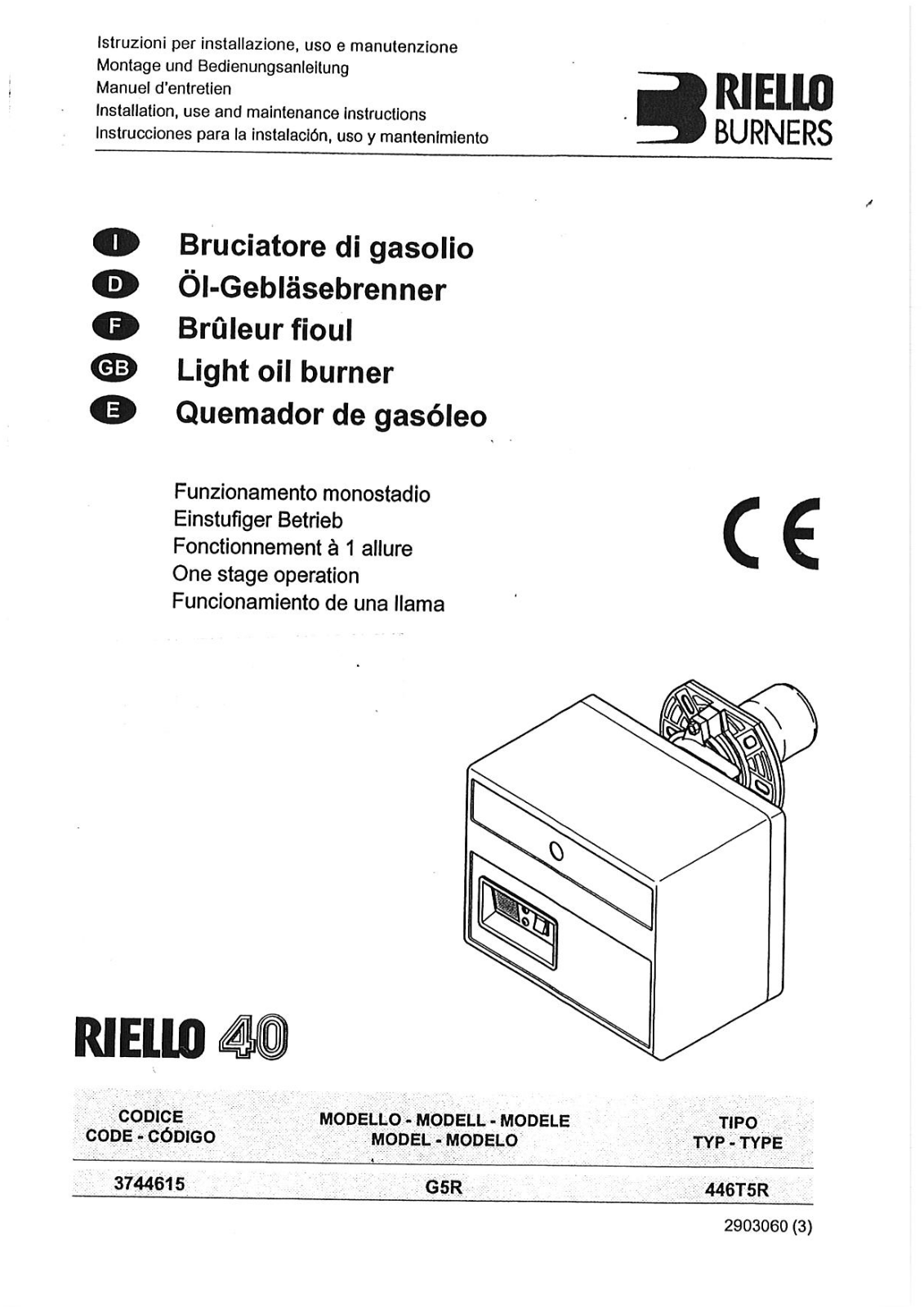 RIELLO G5R User Manual