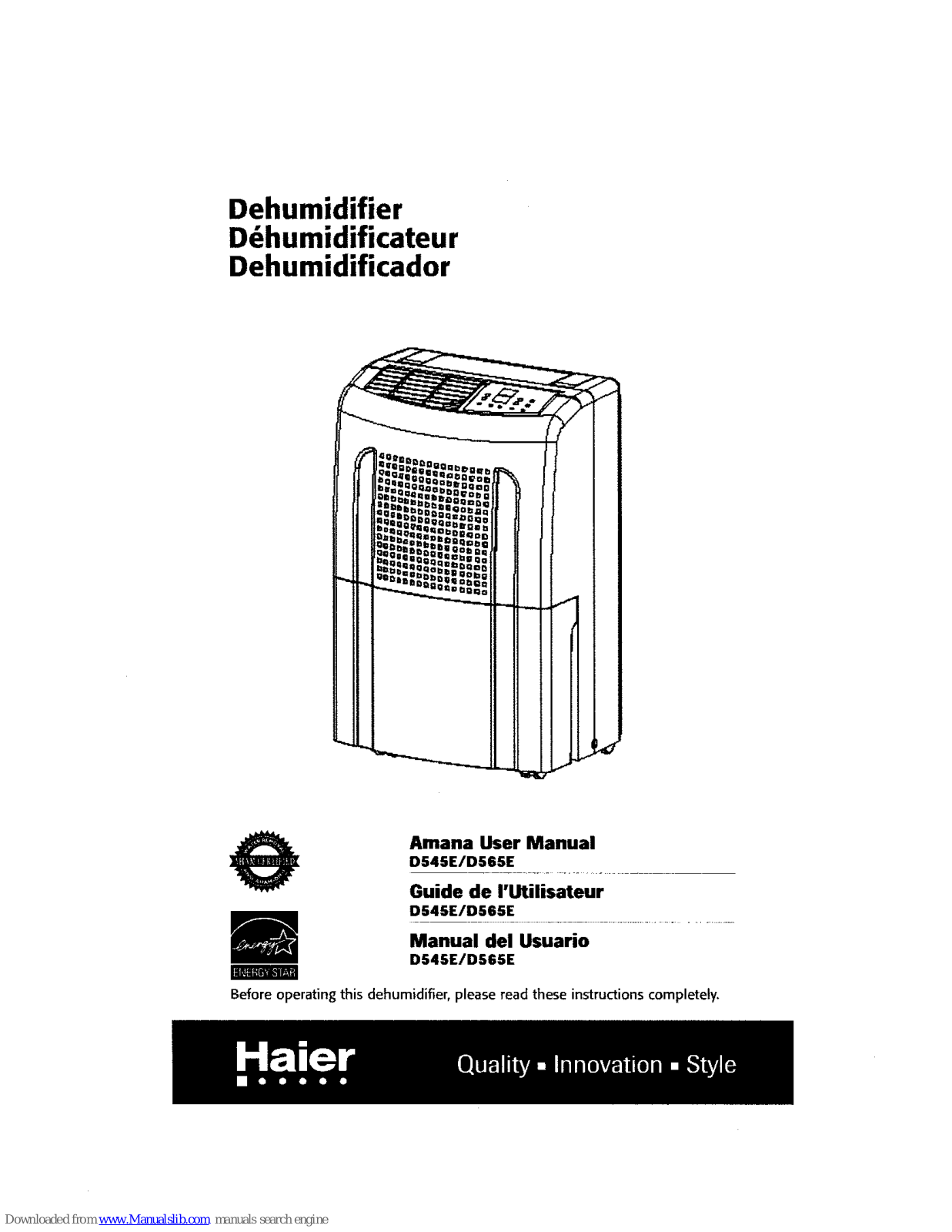 Haier D545E, D565E User Manual - ManualMachine.com