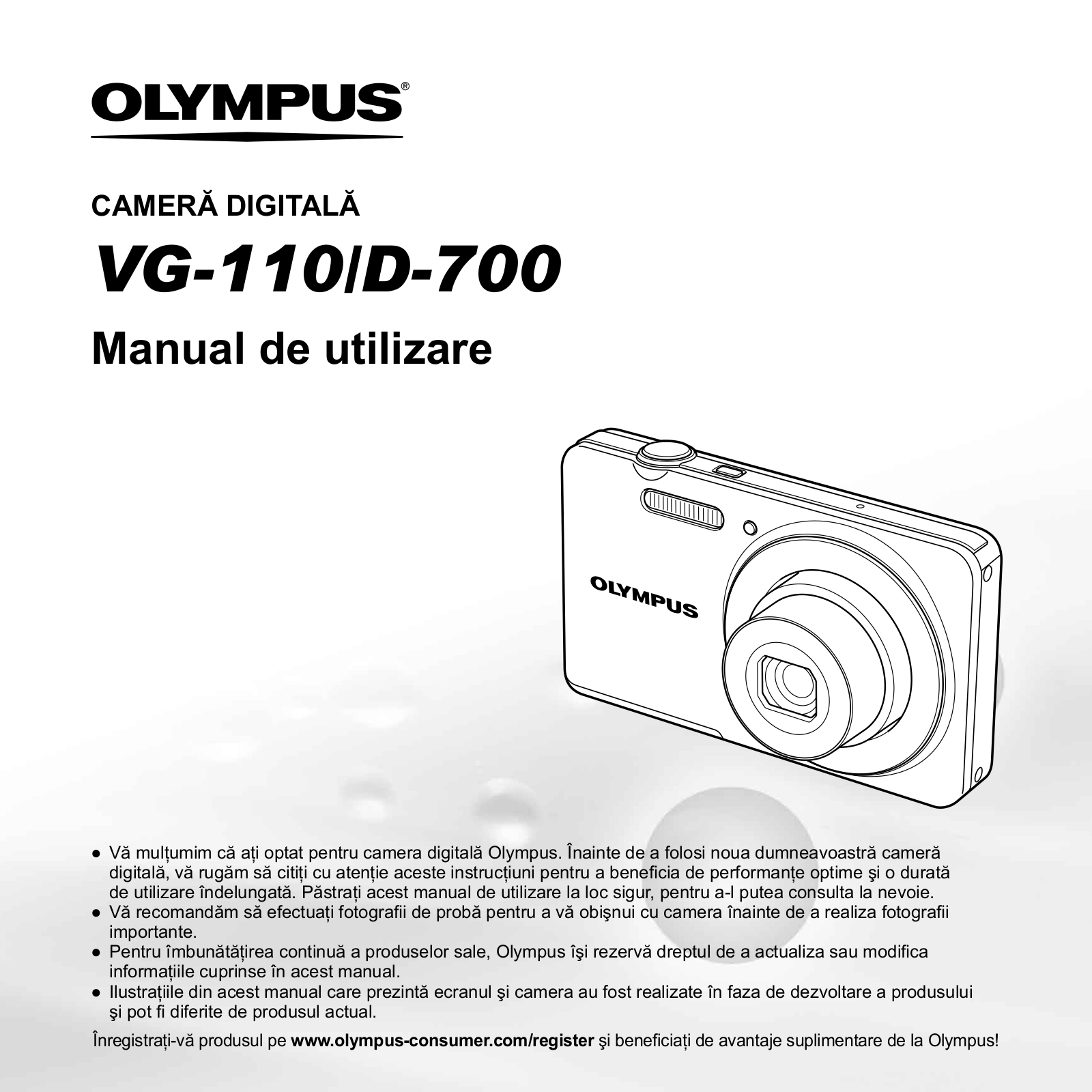 OLYMPUS VG-110, D-700 User Manual