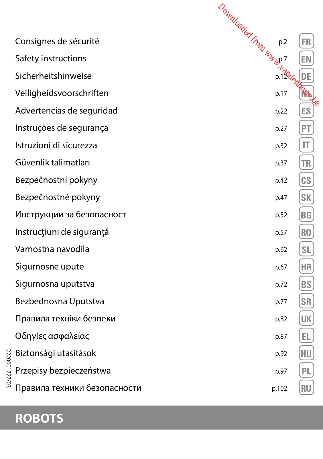 ROWENTA RR6925WH User Manual