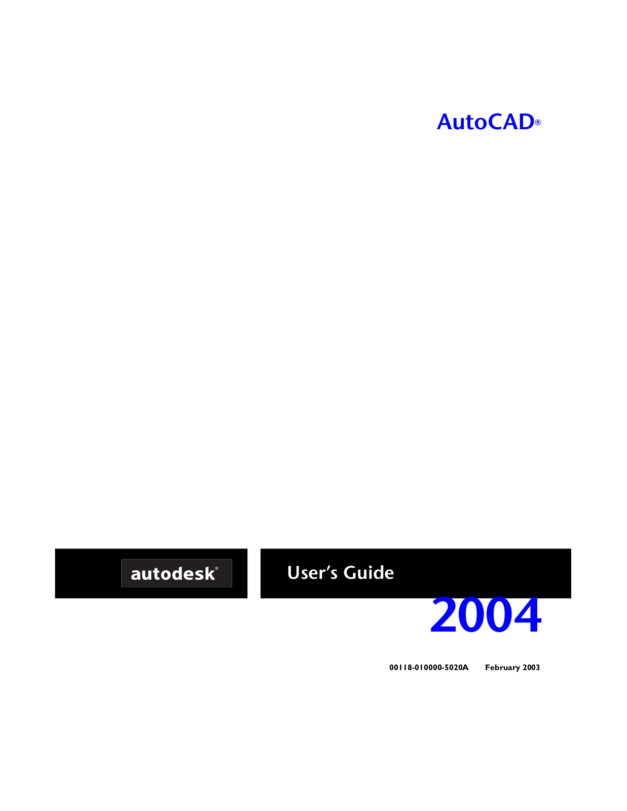 Autodesk AutoCAD AutoCAD - 2004 Instruction Manual