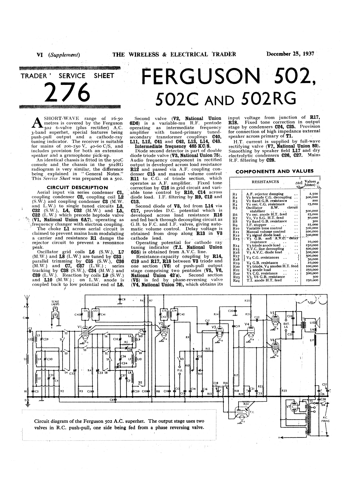 Ferguson 502 schematic