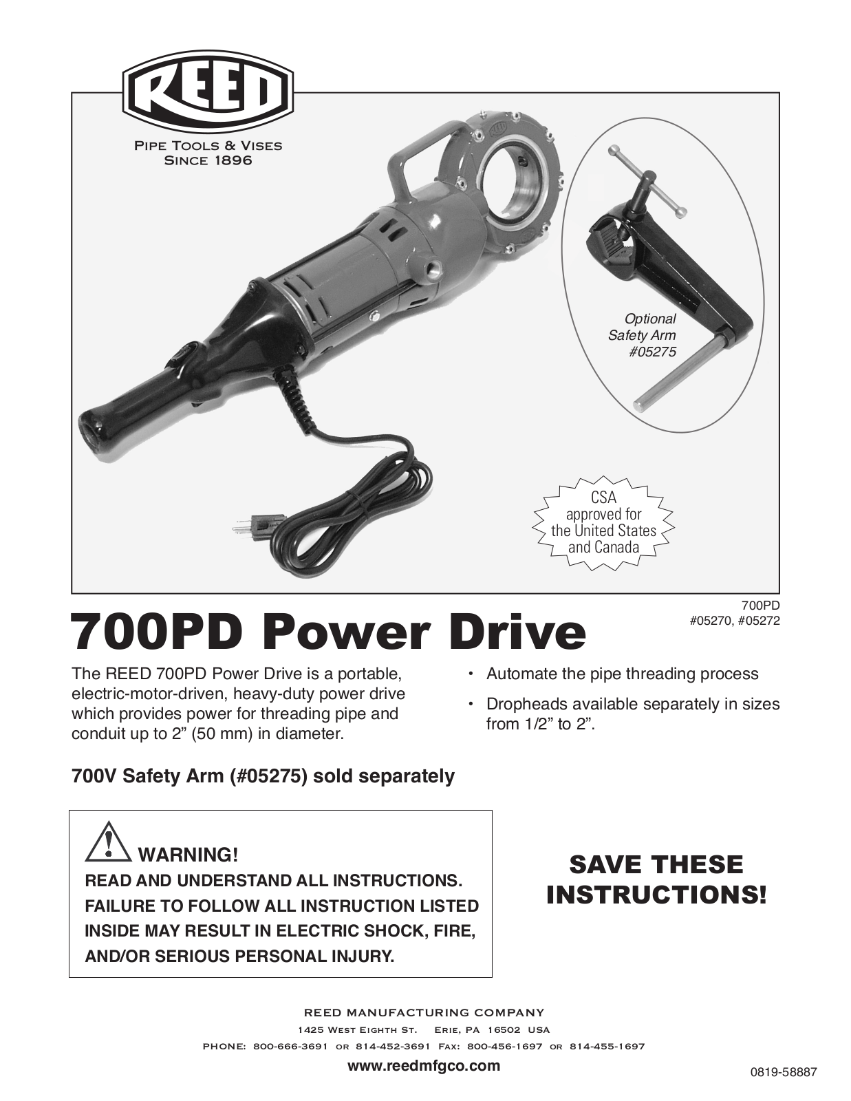 REED 700PD User Manual - ManualMachine.com