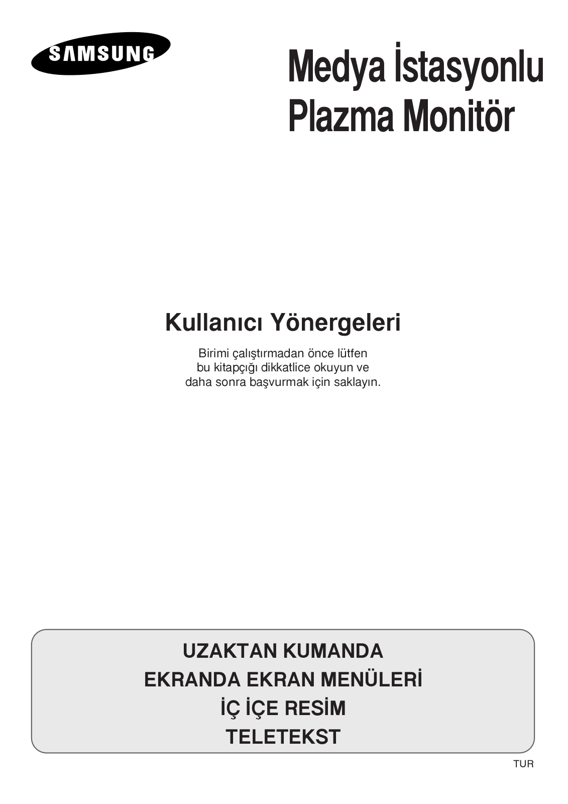 Samsung PS-42PNSB User Manual