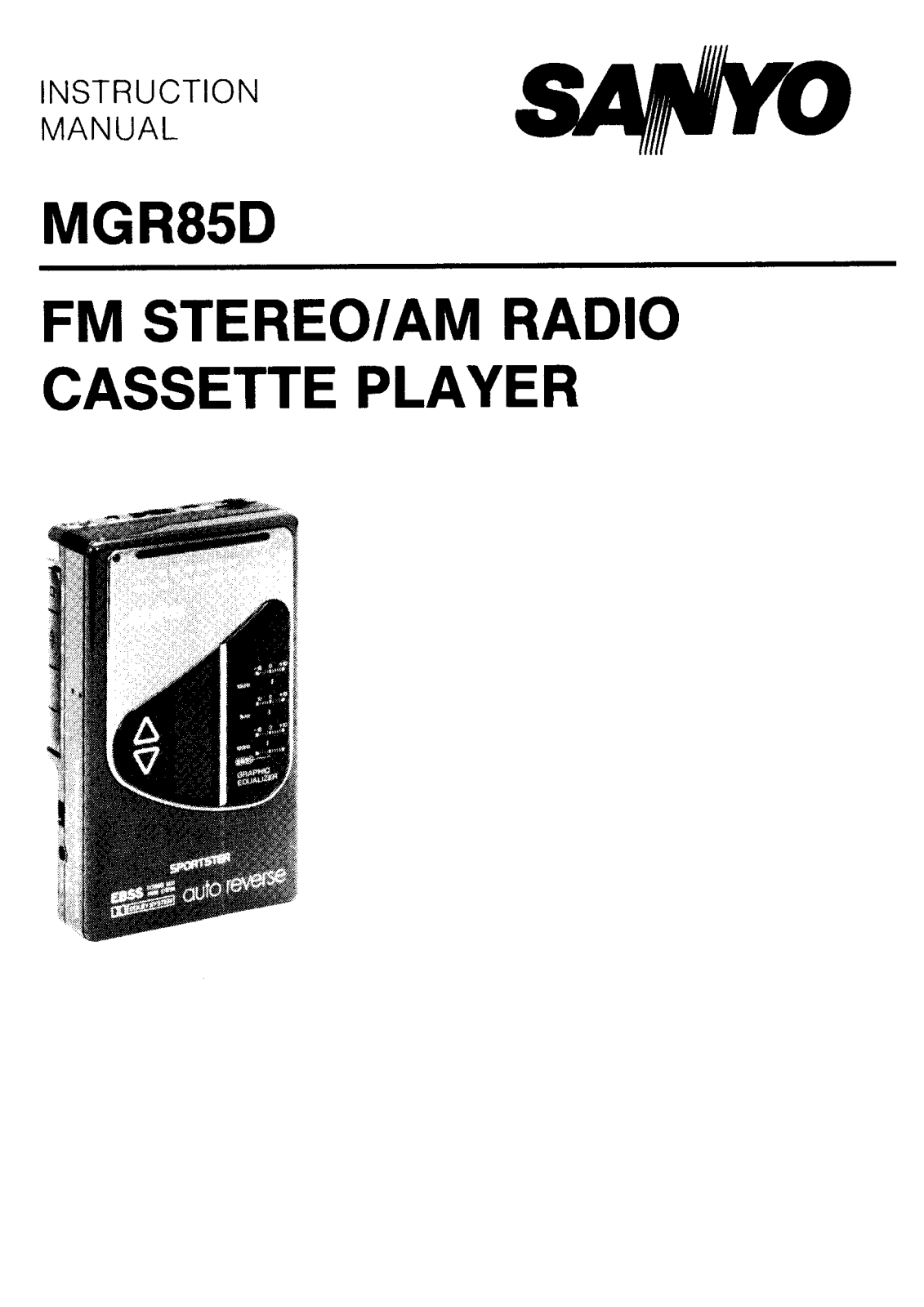 Sanyo MGR85D Instruction Manual