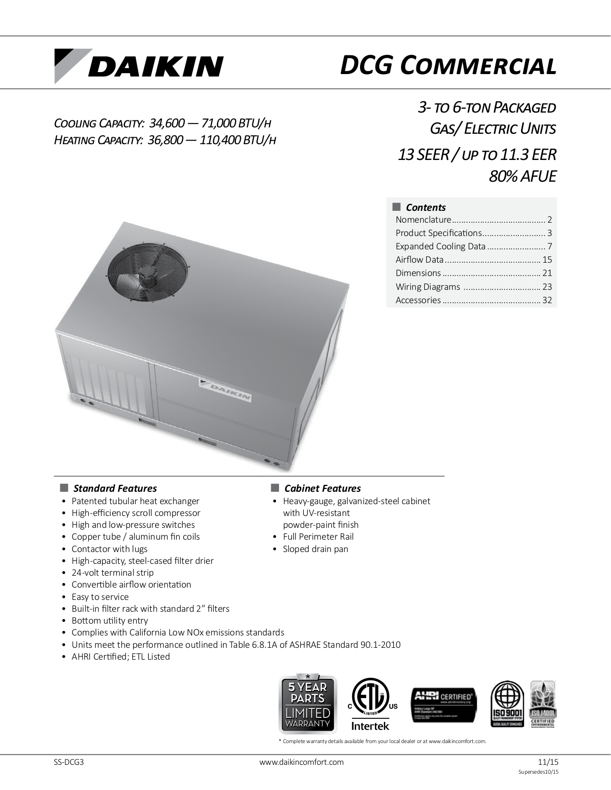 Goodman DCG036090 User Manual