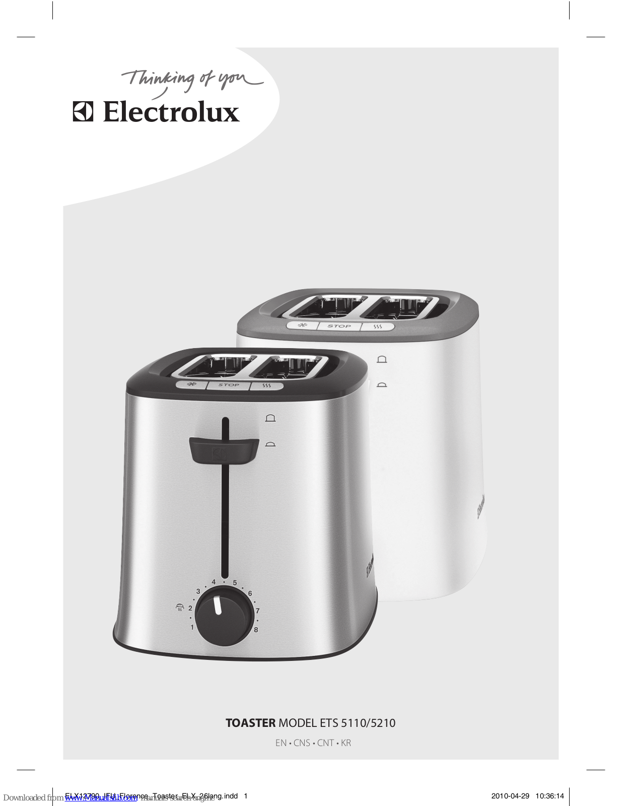 Electrolux ETS 5110, ETS 5210 Instruction Book - ManualMachine.com