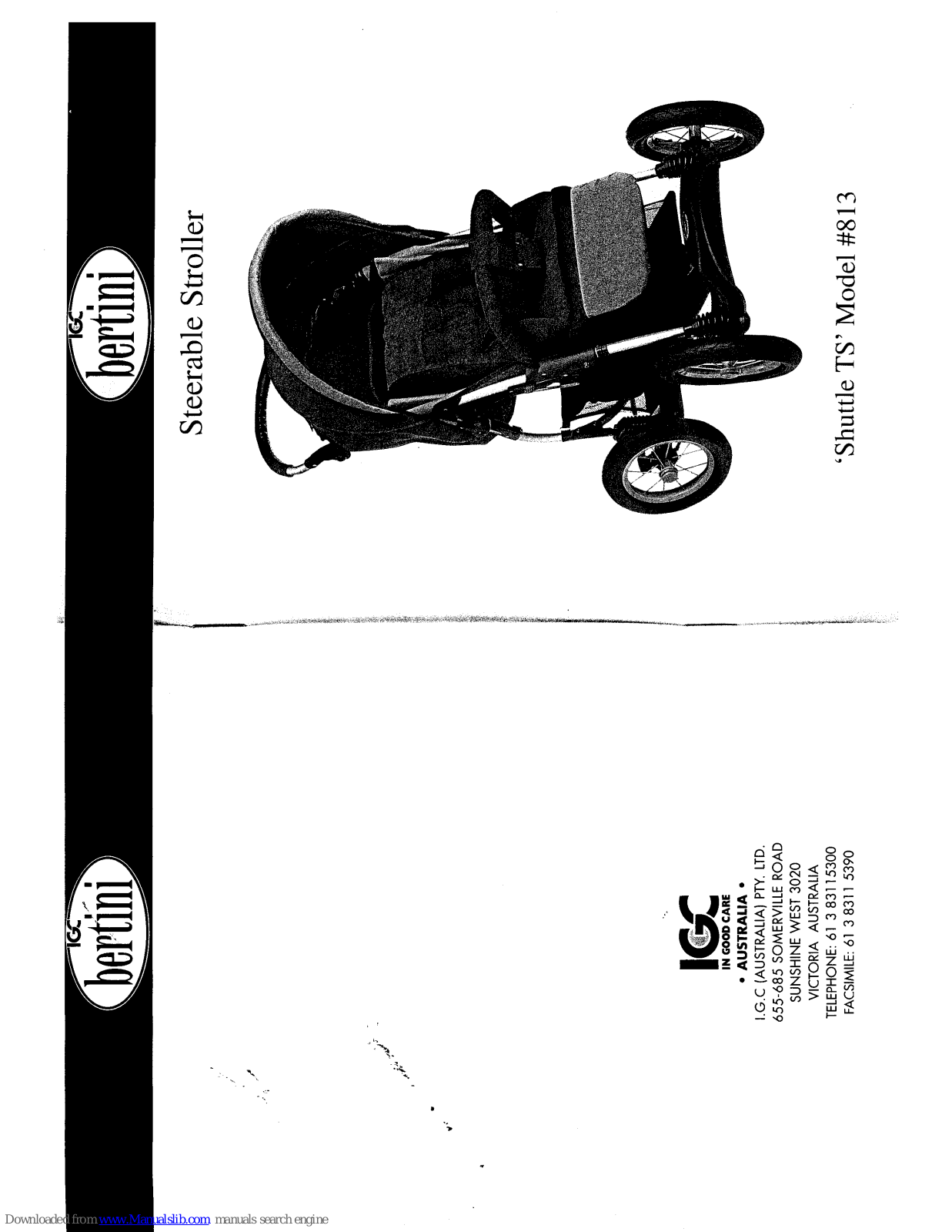 Bertini 813, Shuttle TS User Manual