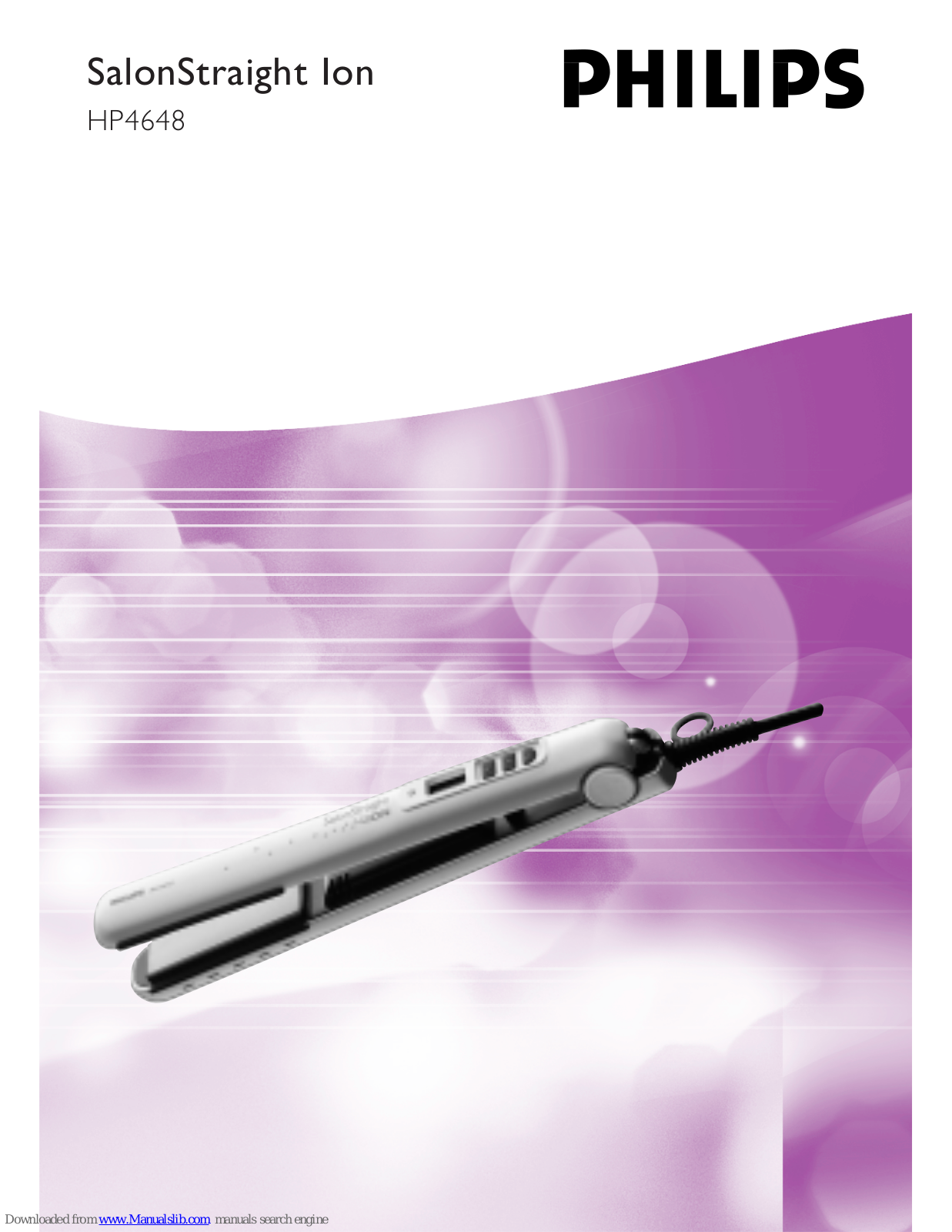 Philips SALONSTRAIGHT ION HP4648 User Manual