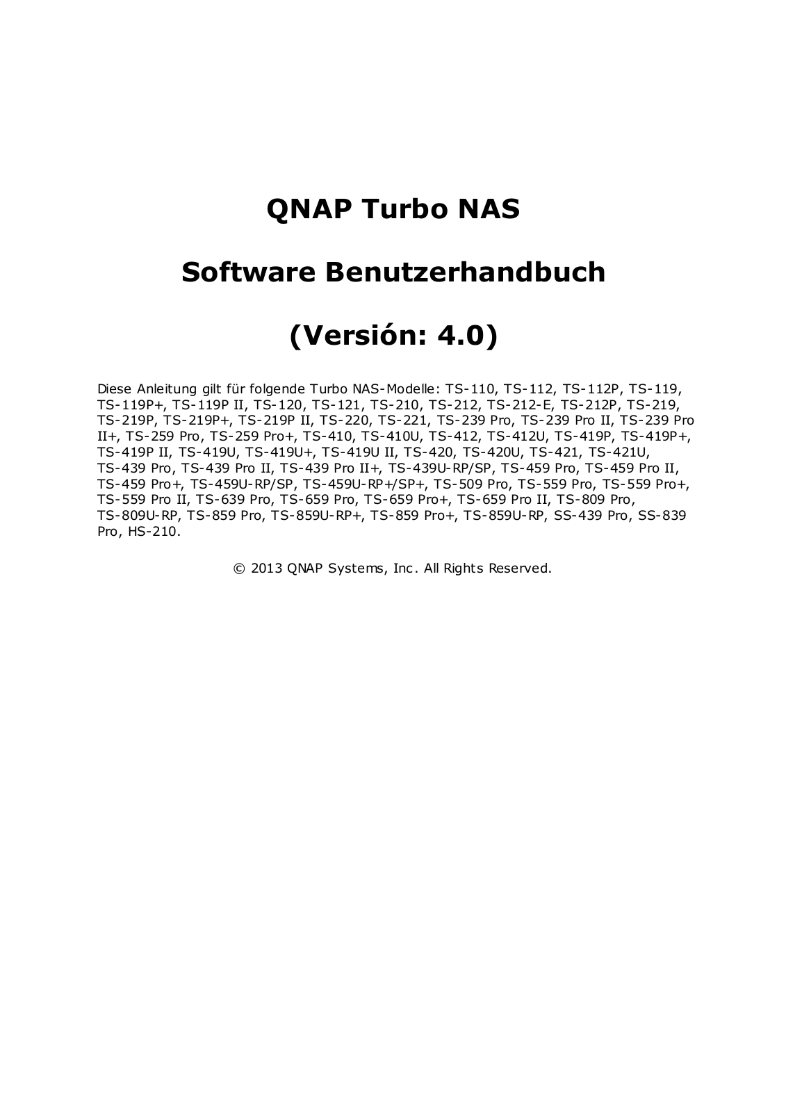 QNAP TS-110, TS-112, TS-112P, TS-119, TS-119P Software User Guide (Version: 4.0)