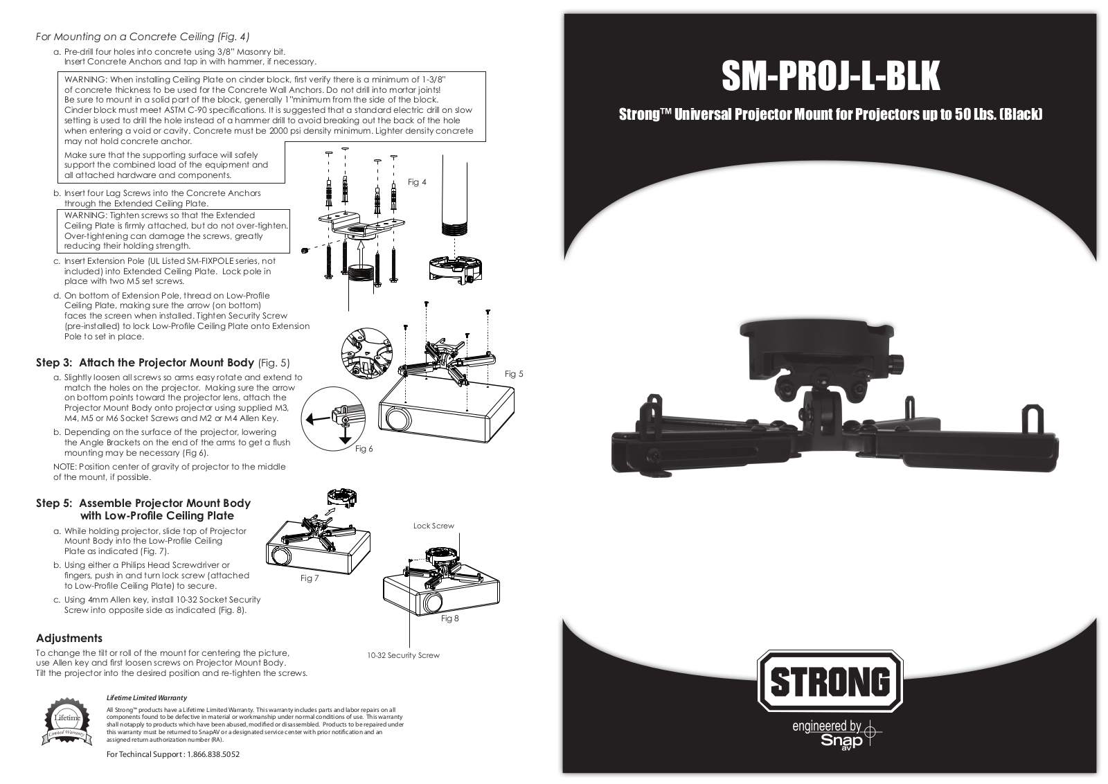 Staub Electronics SM-PROJ-L-WH User Manual