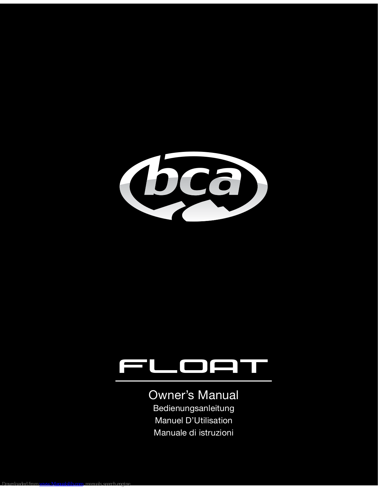 bca Float Owner's Manual - ManualMachine.com