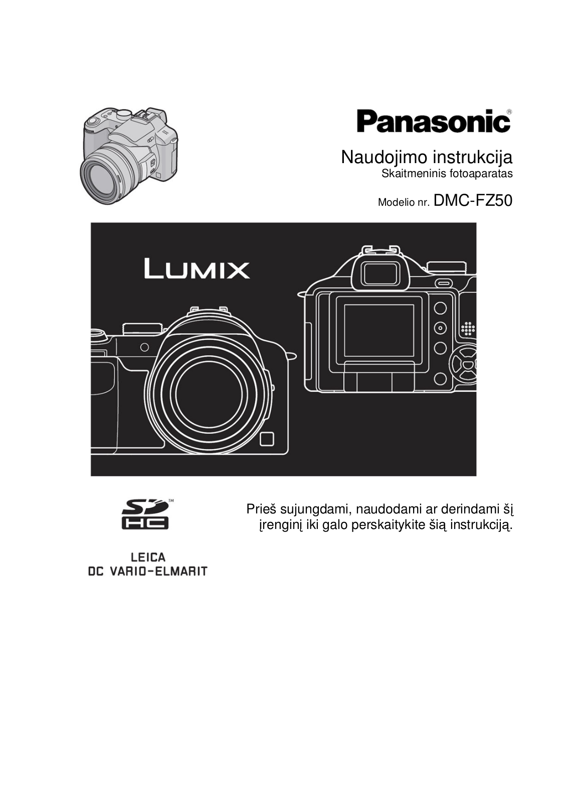 Panasonic LUMIX DMC-FZ50 User Manual