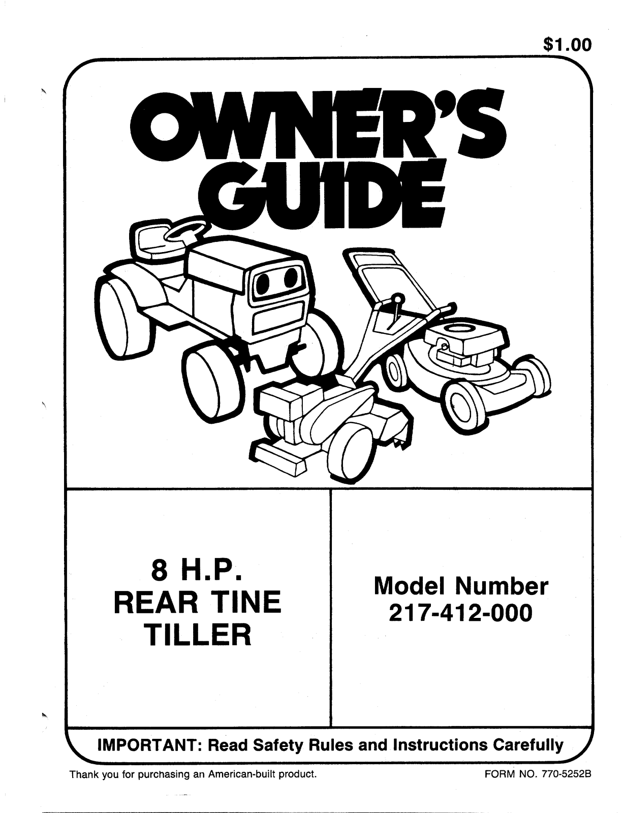 Mtd 217-412-000 owners Manual