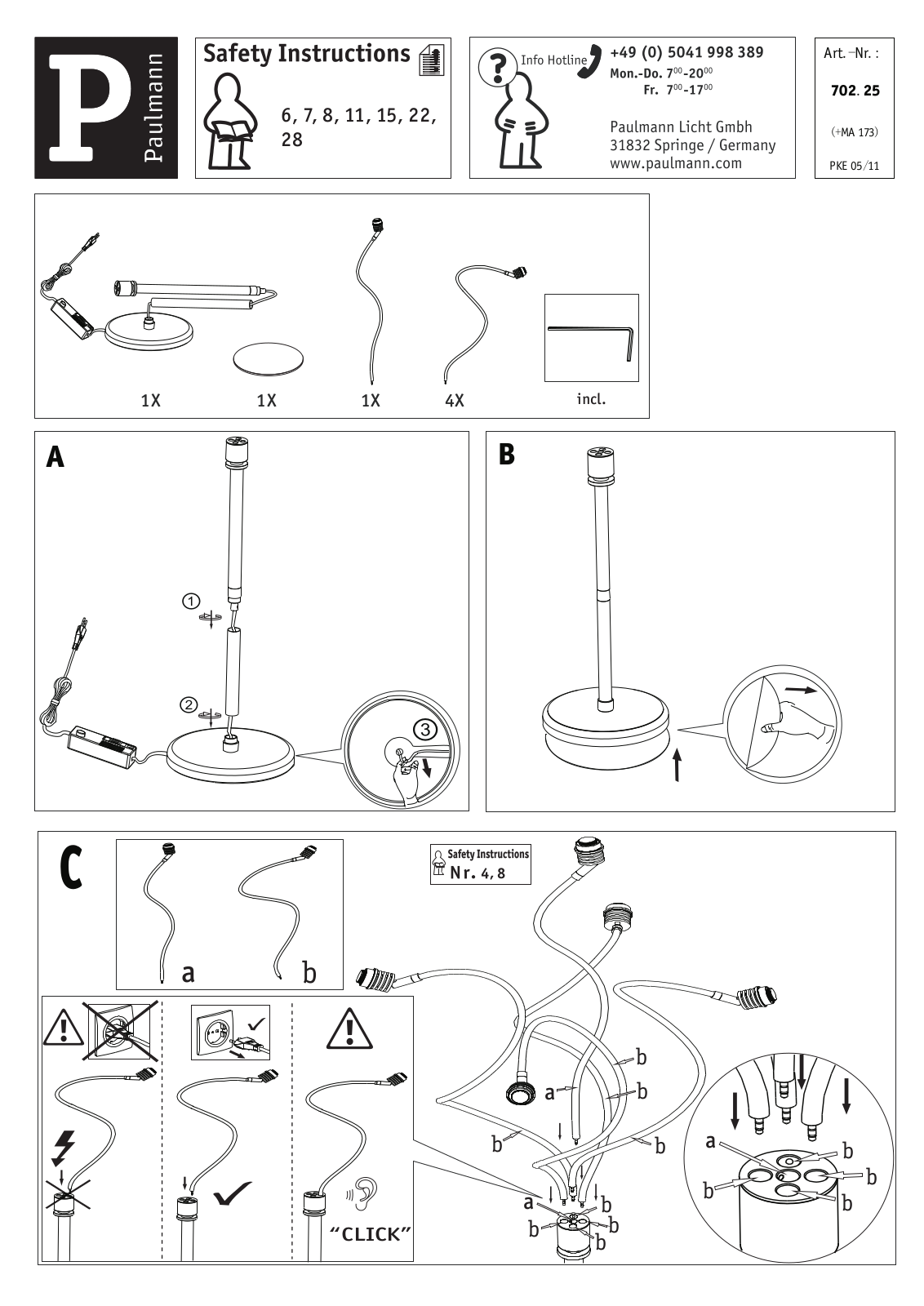 Paulmann 70225 Safety instructions - ManualMachine.com