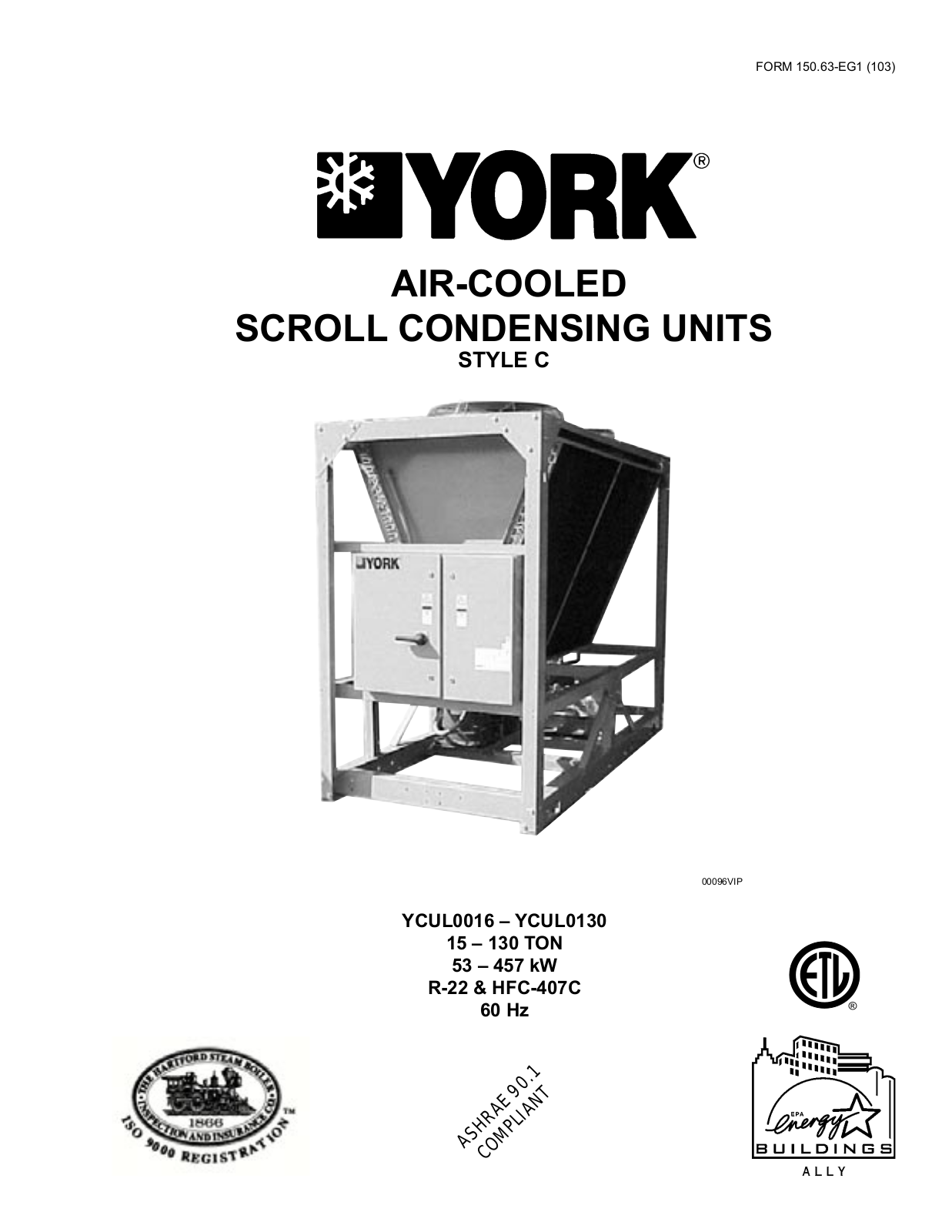 York YCUL0016, YCUL0130 User Manual