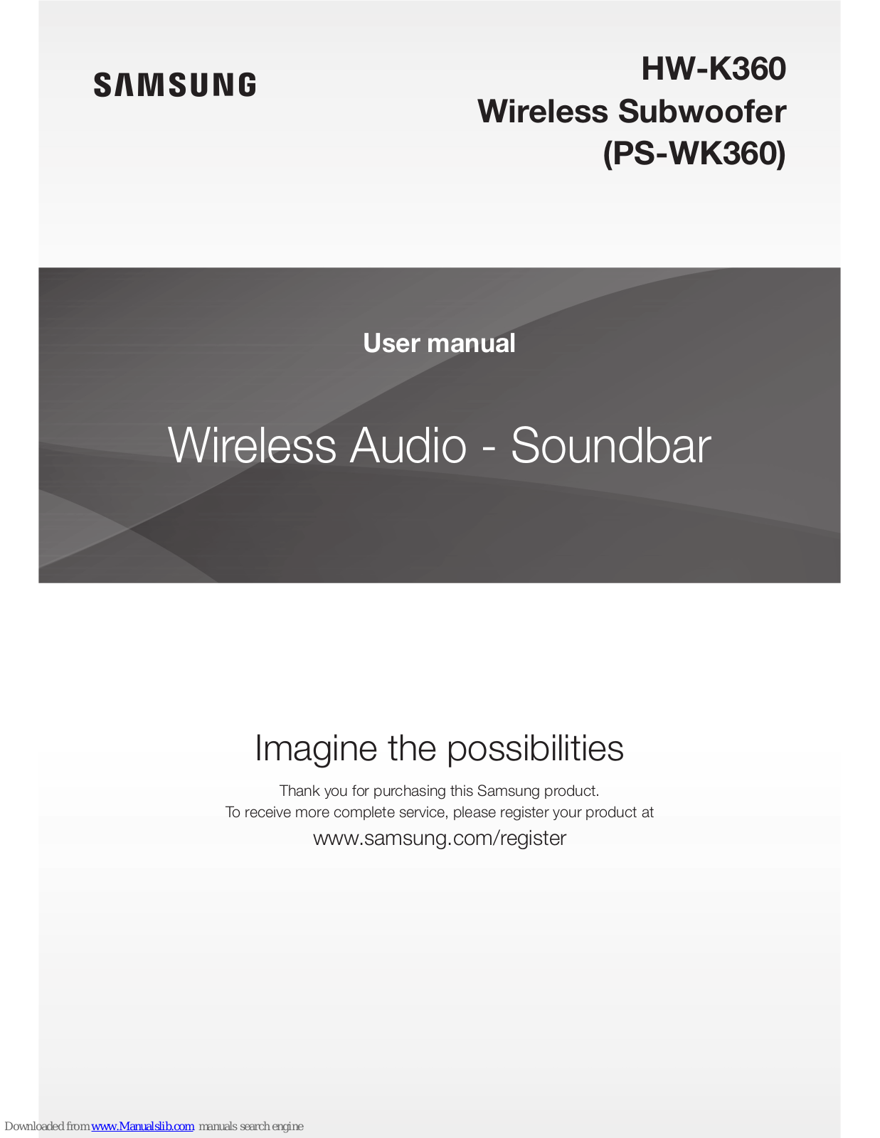 Samsung HW-K360, PS-WK360 User Manual