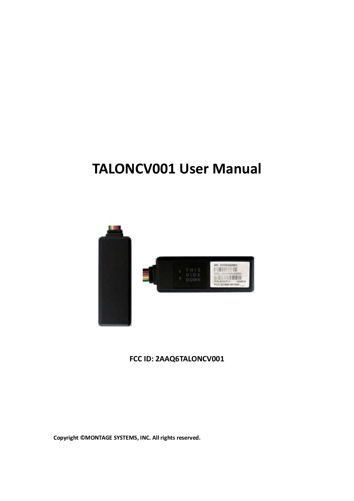 M Labs Technologies TALONCV001 User Manual