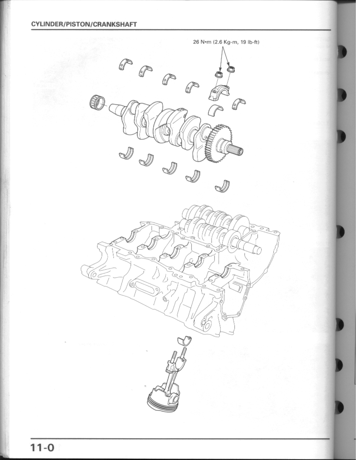 Honda CBR600F3 Service Manual 11 crankshaft piston cylinder