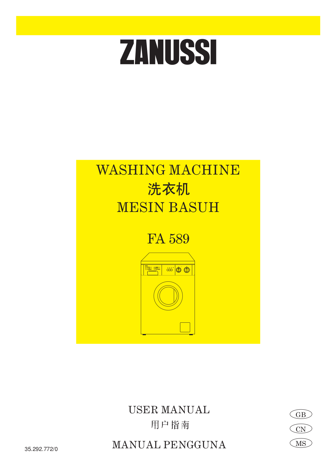 Zanussi FA589 User Manual