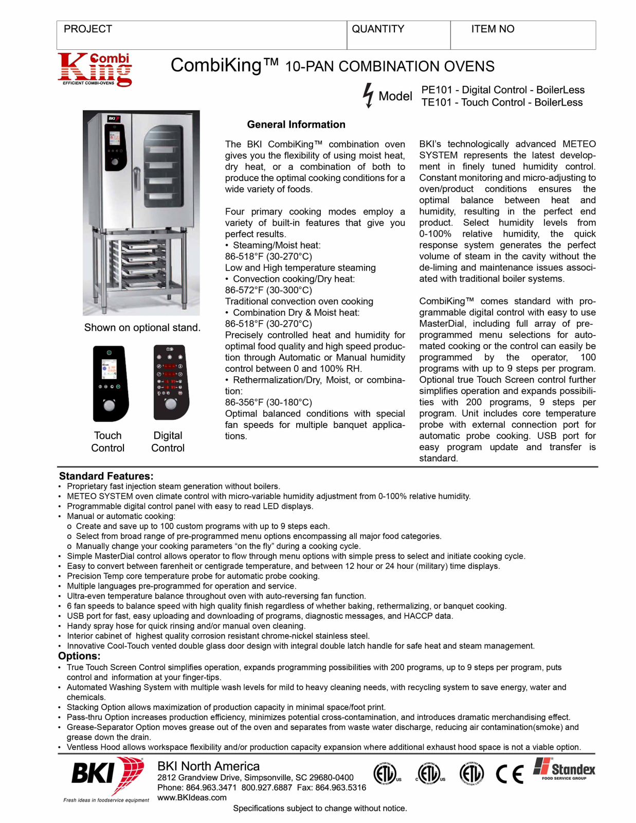 BKI PE101 User Manual