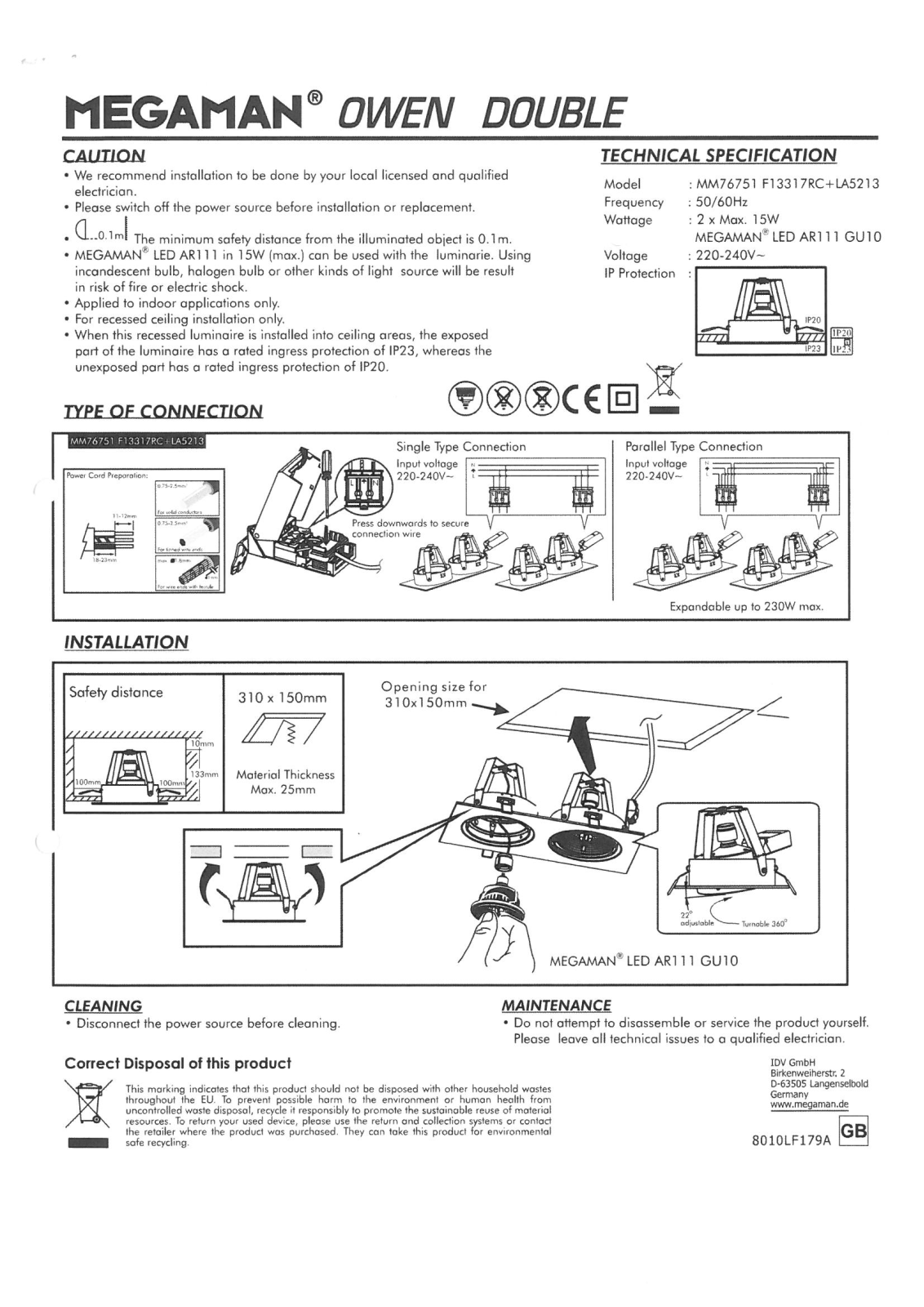 Megatron MT76751 User guide