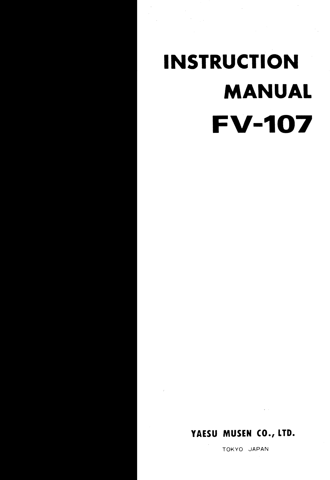 Yaesu FV-107 User Guide