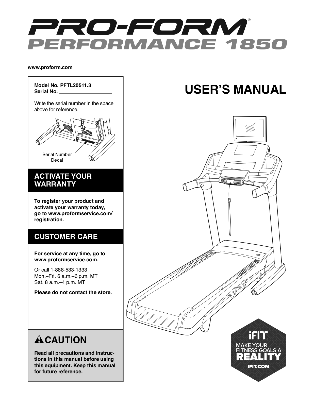 ProForm PFTL205113 User Manual